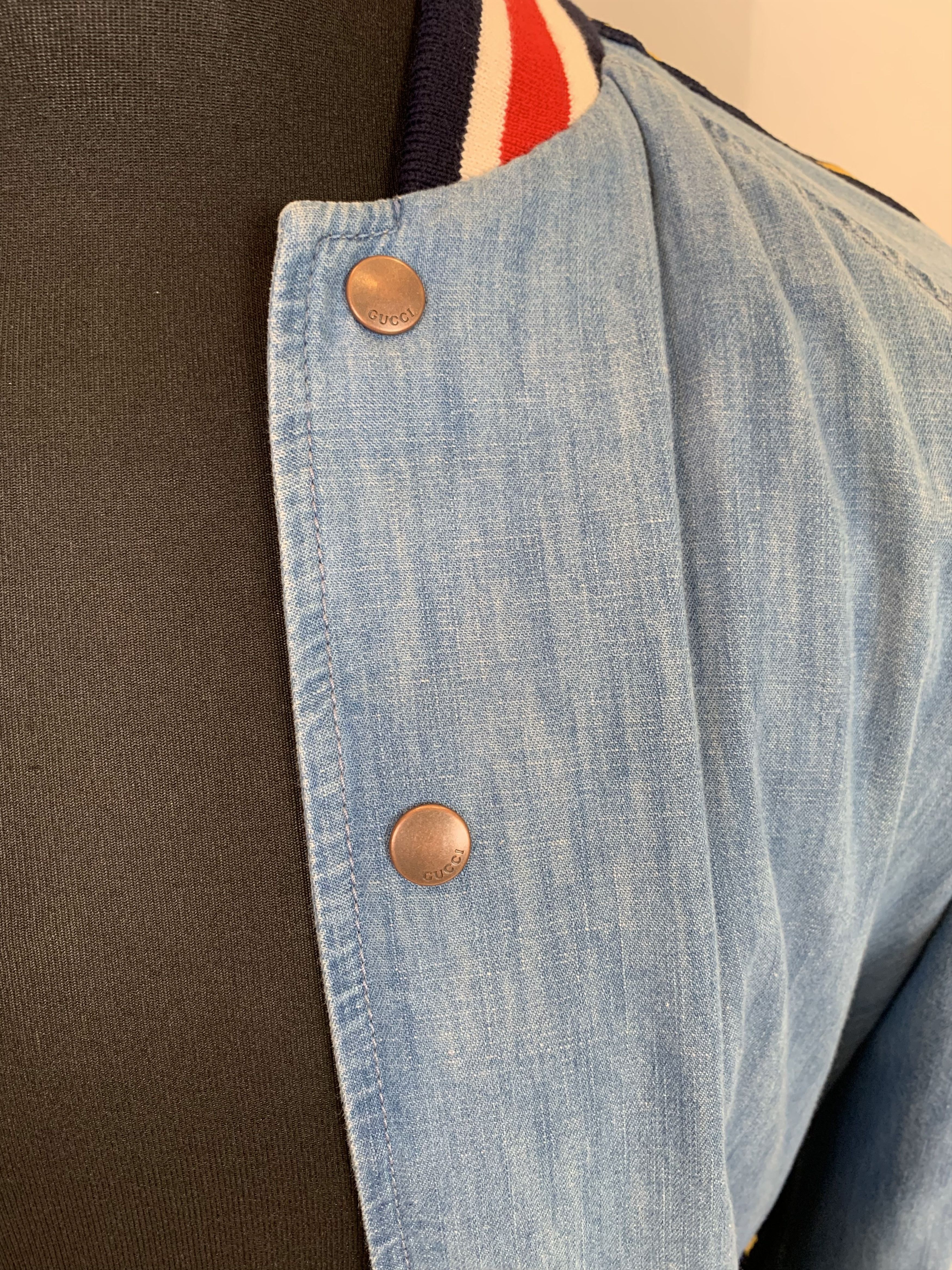 Gucci Gucci Privilegium Perpetuum Chambray Bomber Size US M / EU 48-50 / 2 - 5 Thumbnail