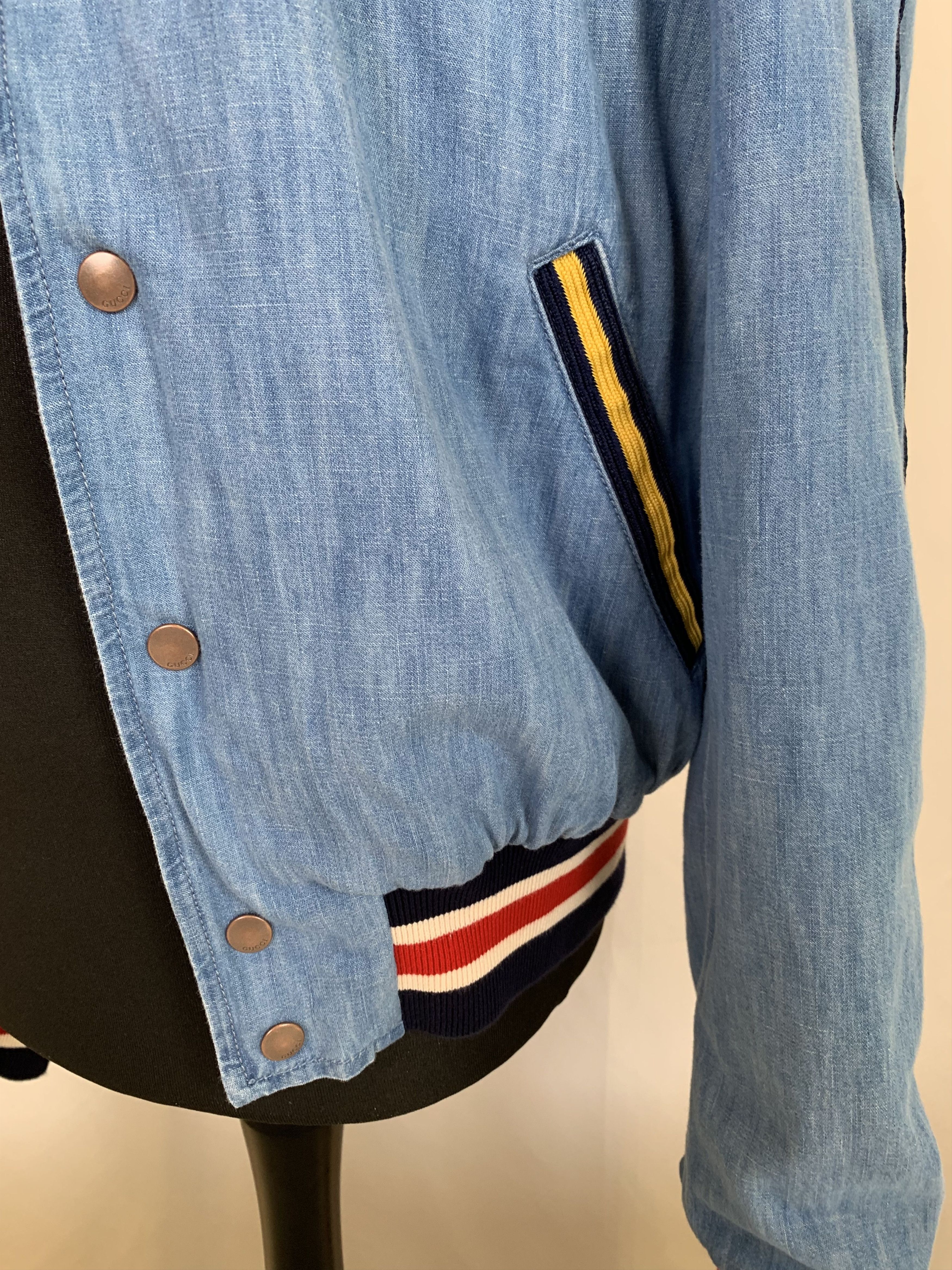 Gucci Gucci Privilegium Perpetuum Chambray Bomber Size US M / EU 48-50 / 2 - 6 Thumbnail