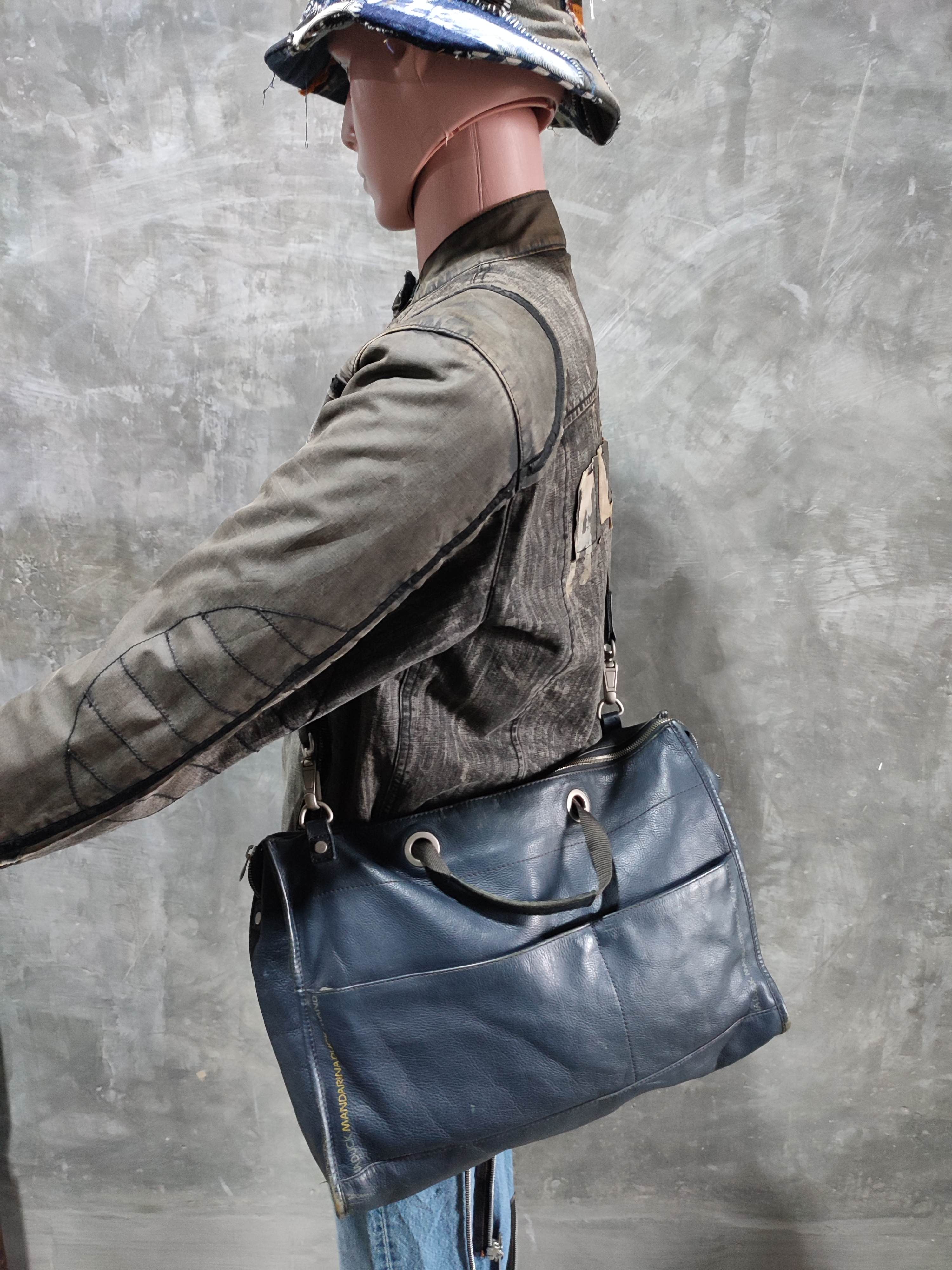 Leather × Mandarina Duck Mandarina Duck navy Leather Bag Size ONE SIZE - 2 Thumbnail