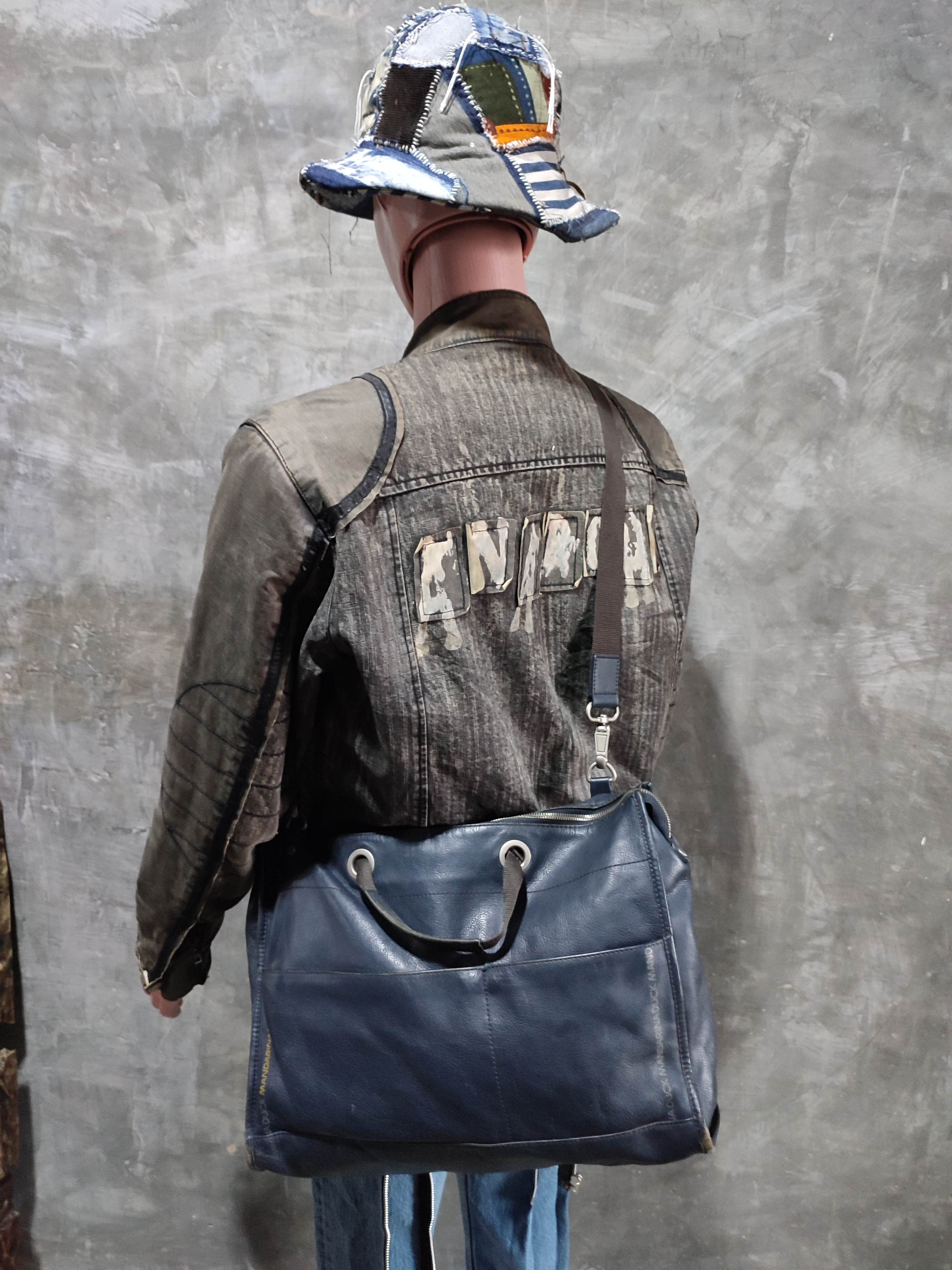 Leather × Mandarina Duck Mandarina Duck navy Leather Bag Size ONE SIZE - 1 Thumbnail