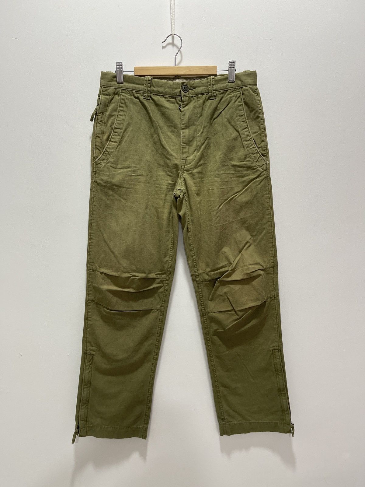 Gap × Vintage GAP MILITARY STYLE ZIPPER LEG TROUSERS PANTS Size US 31 - 1 Thumbnail
