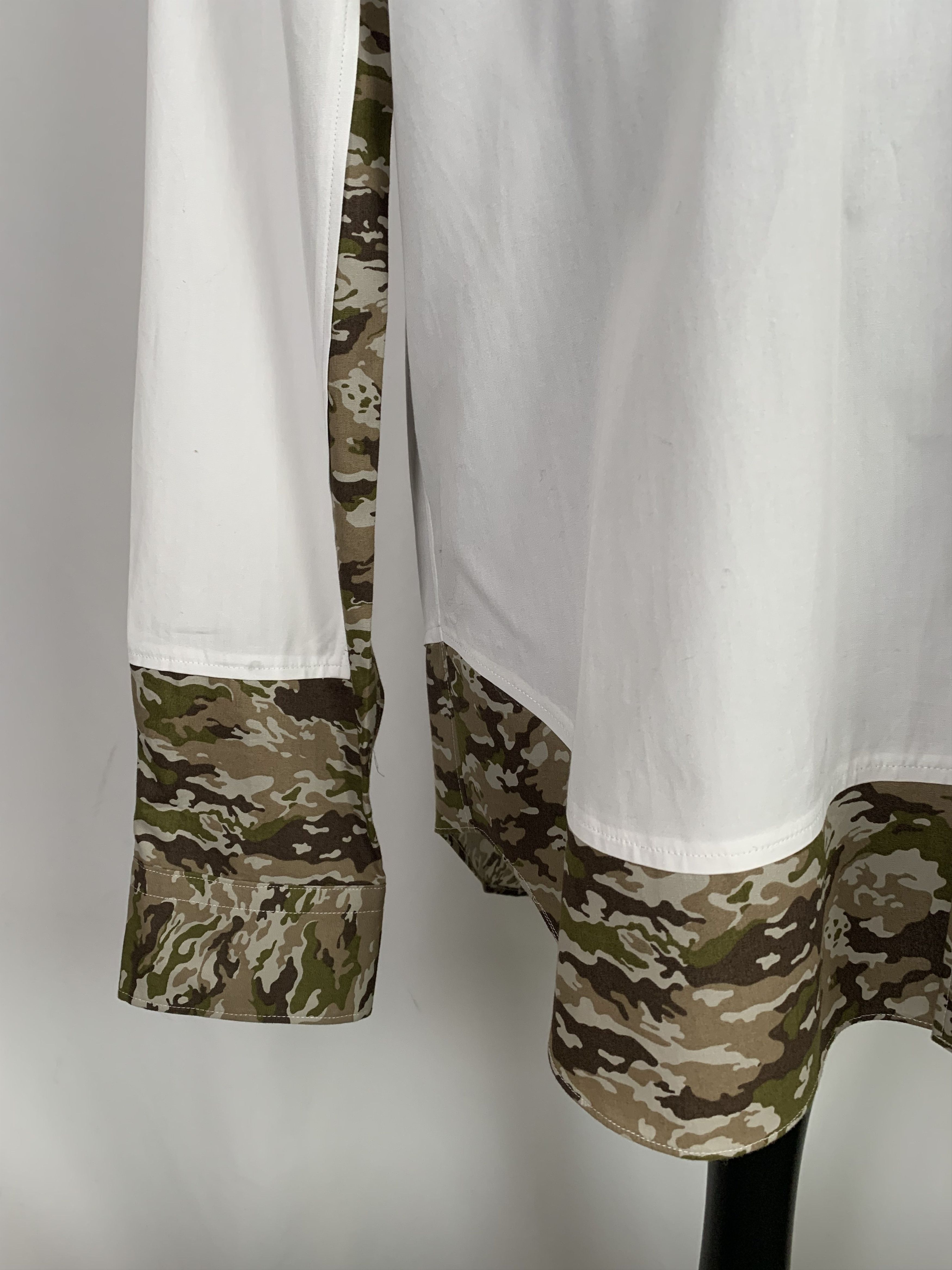 Comme des Garcons Camo White Cotton Shirt Size US L / EU 52-54 / 3 - 5 Thumbnail