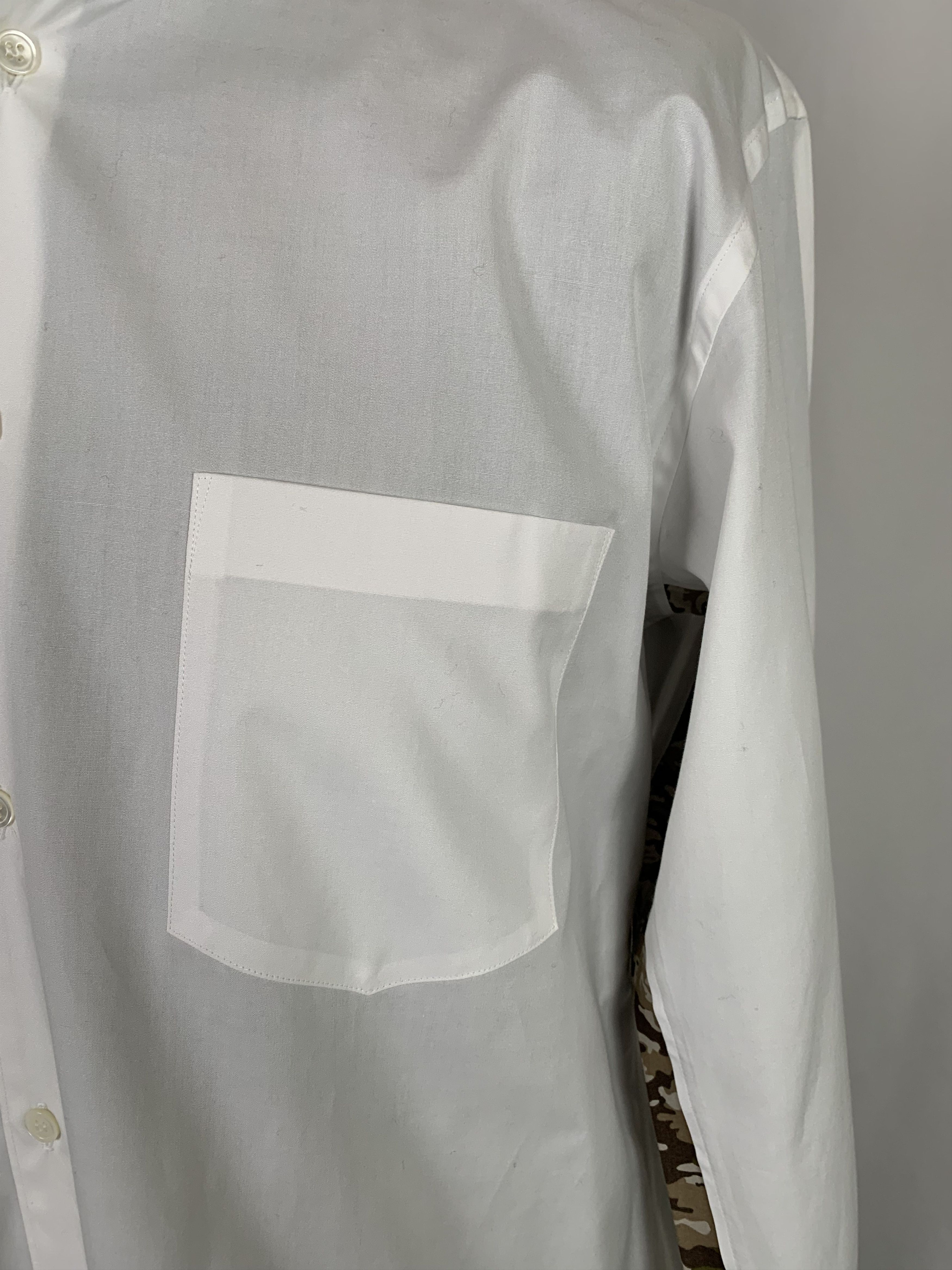 Comme des Garcons Camo White Cotton Shirt Size US L / EU 52-54 / 3 - 6 Thumbnail