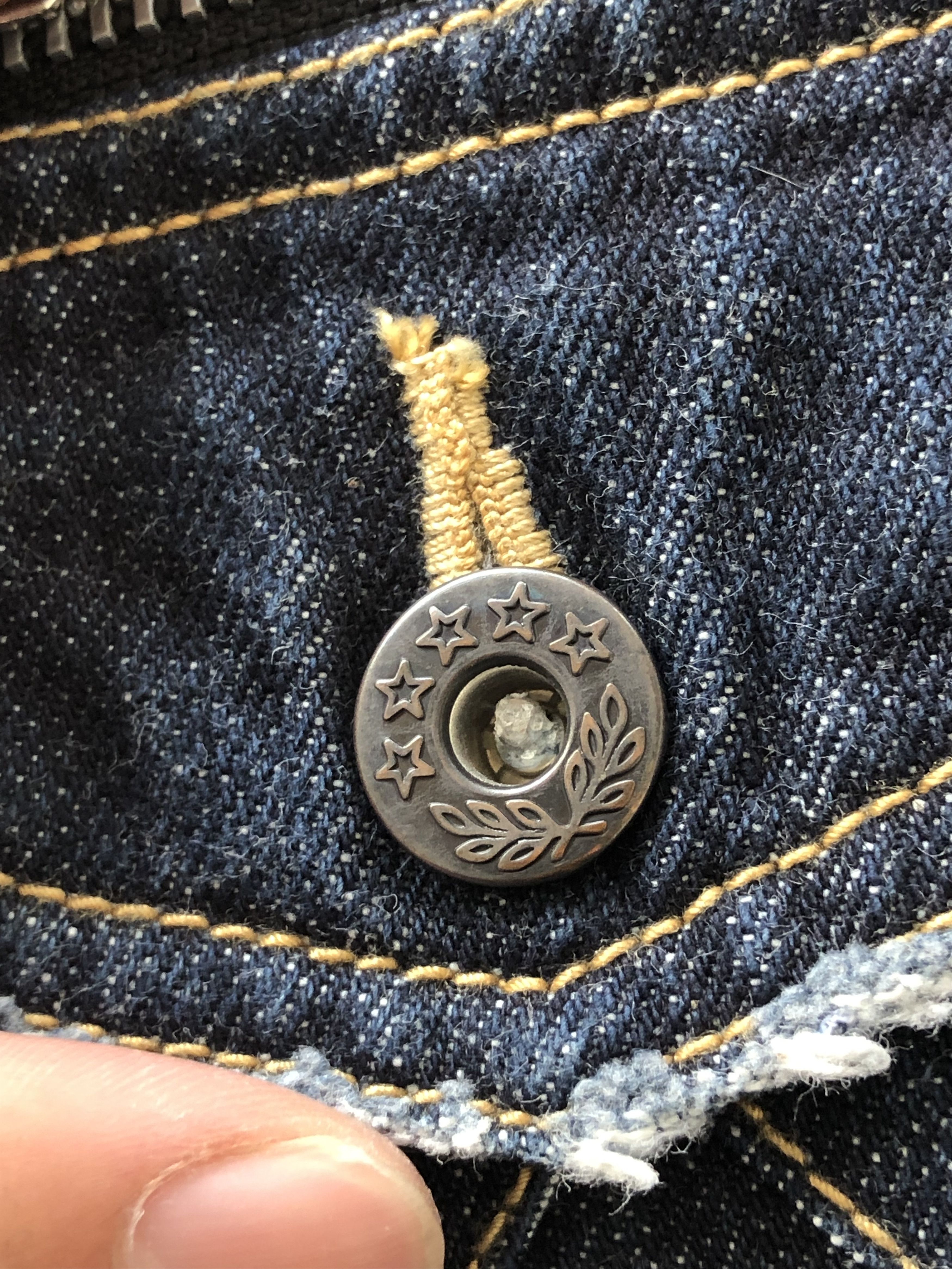 Japanese Brand CANDY STRIPPER SASHIKO BORO RIPPED INDIGO JEANS Size US 31 - 9 Thumbnail