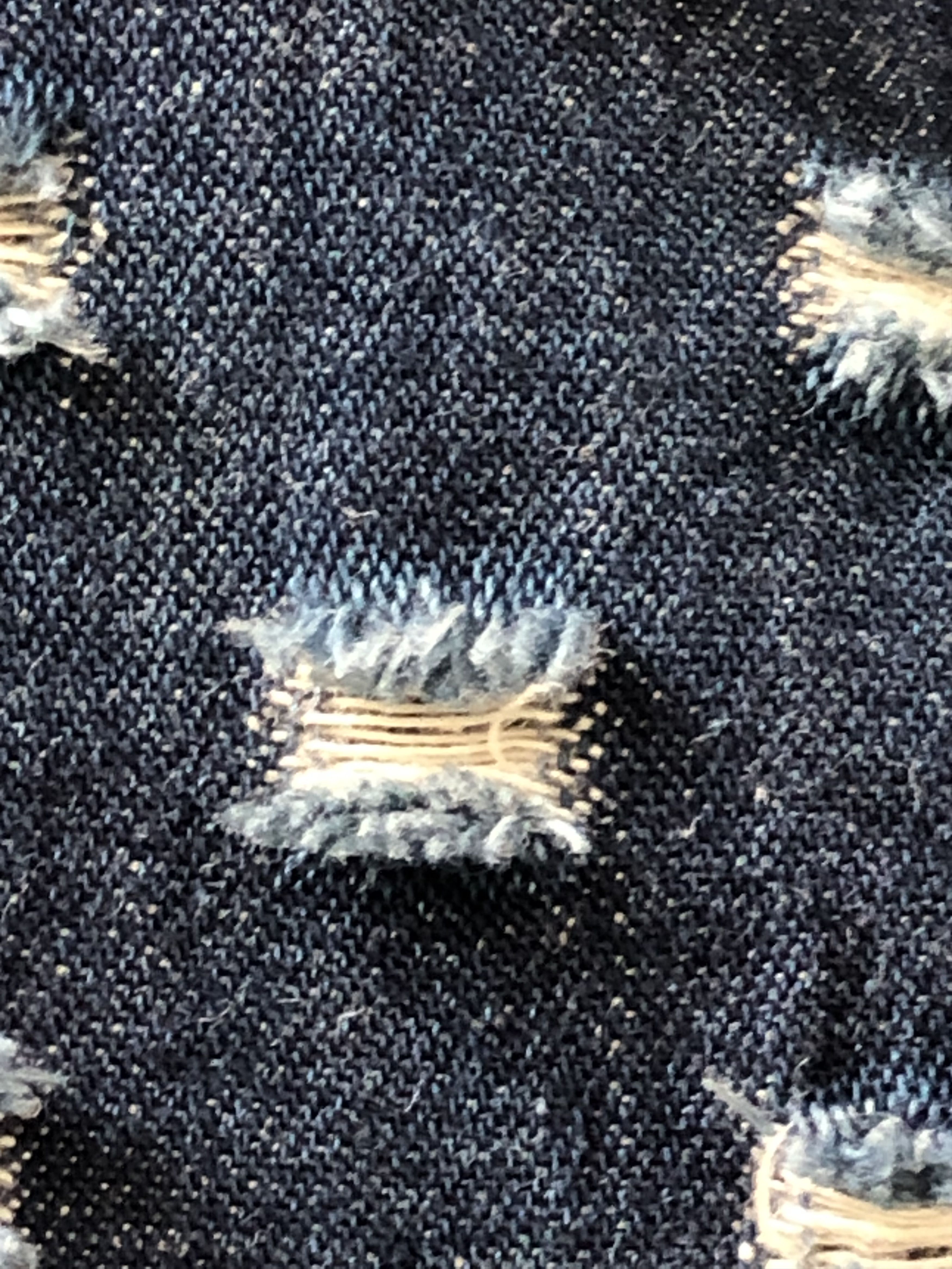 CABANE de ZUCCa RARE🔥ZUCCA MIYAKE STUDIO BORO MONOGRAM RIPPED HIGH RISE Size US 29 - 11 Thumbnail