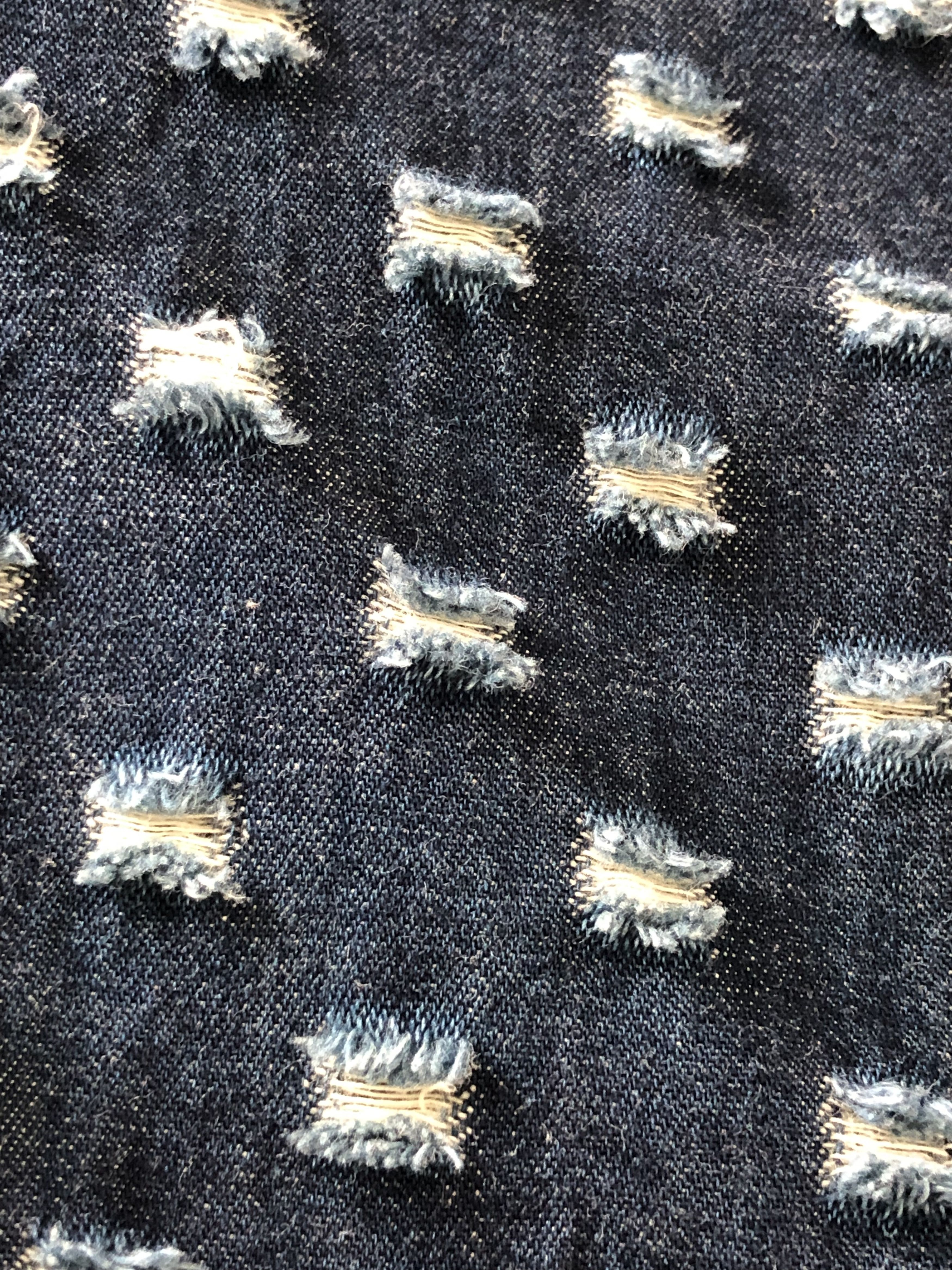CABANE de ZUCCa RARE🔥ZUCCA MIYAKE STUDIO BORO MONOGRAM RIPPED HIGH RISE Size US 29 - 10 Thumbnail
