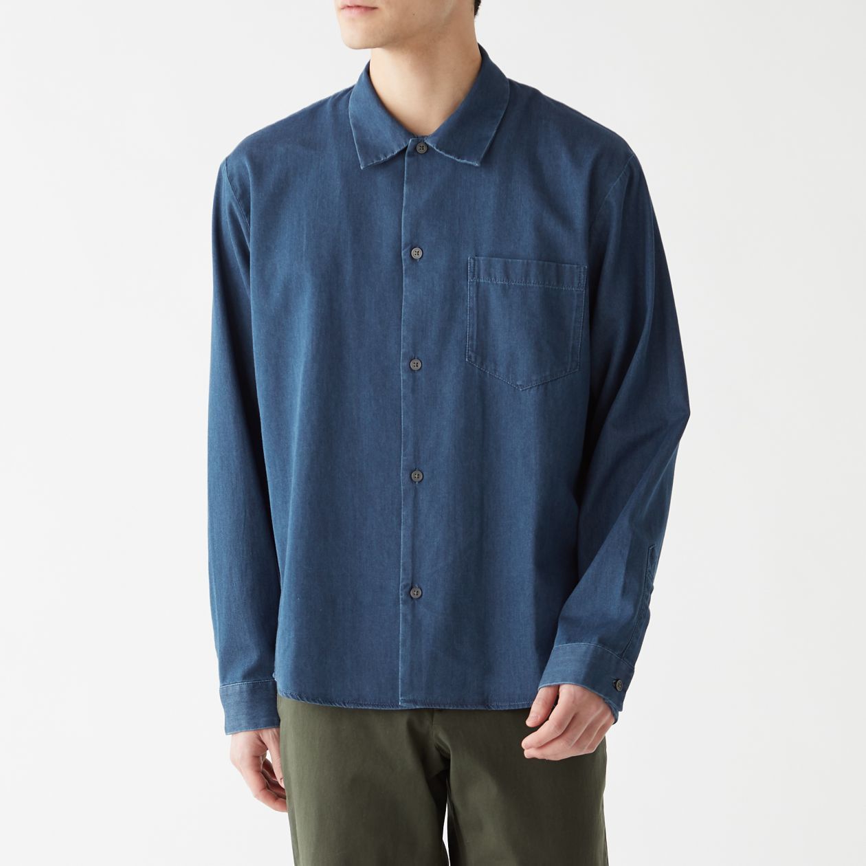 Japanese Brand × Muji Muji Indian Cotton Denim Square Cut Shirt Size US S / EU 44-46 / 1 - 1 Thumbnail