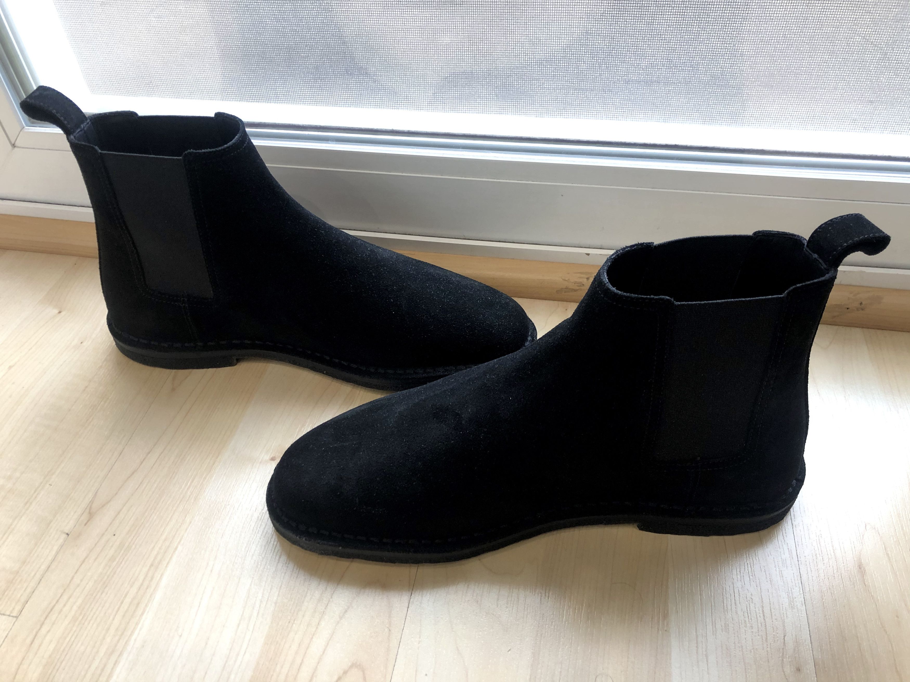 Saint Laurent Paris Oran Chelsea Boots Suede Black Nero Size US 8 / EU 41 - 4 Thumbnail