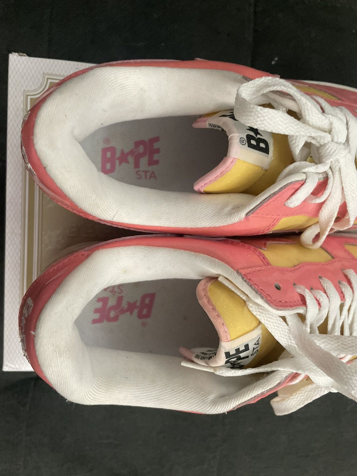 Rare OG Pink / Tan Glitter Bapesta sz 9 NEW / AUTHENTIC