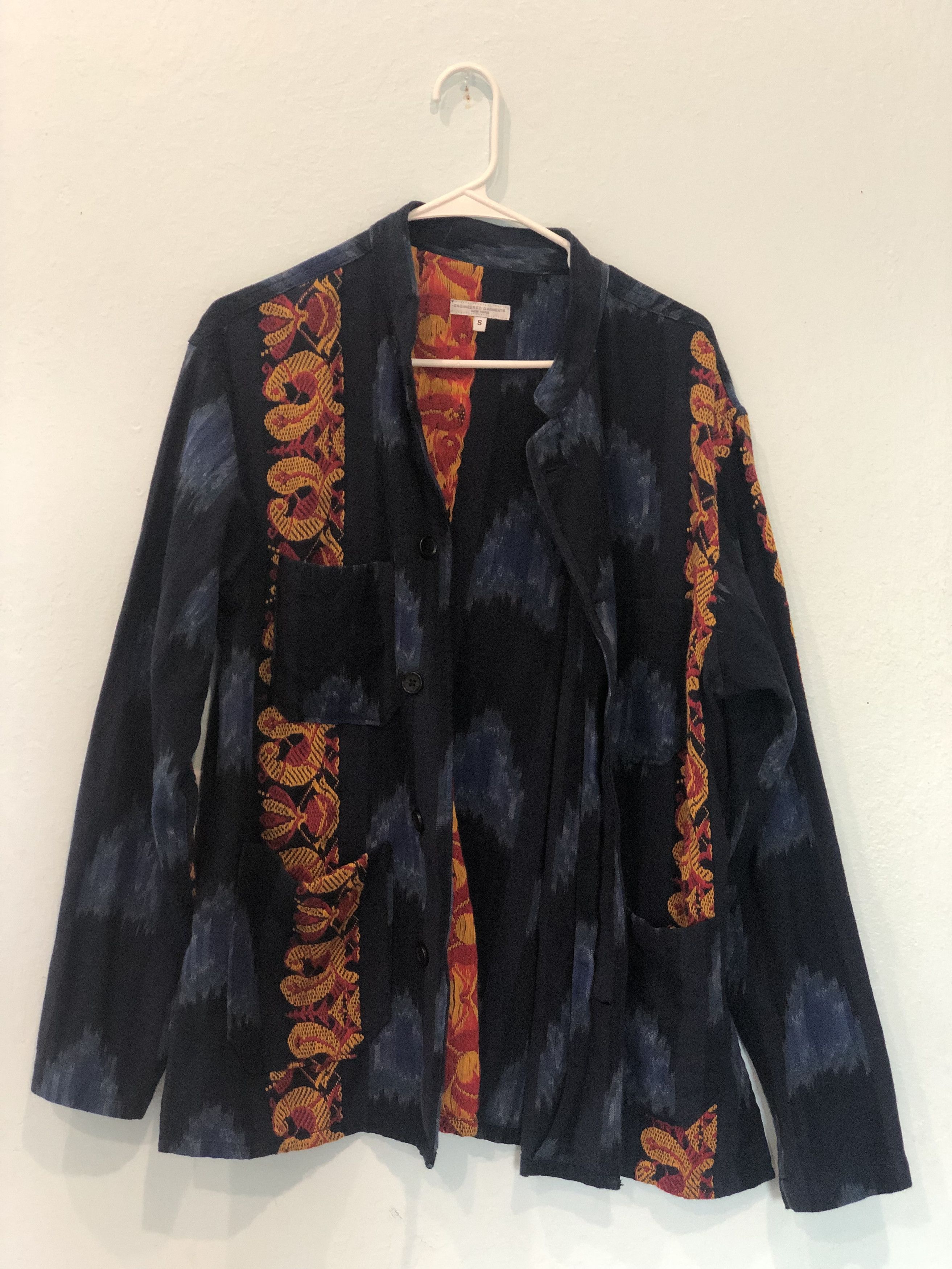 Engineered Garments × Nepenthes Dayton Shirt in Blue Ethnic Jacquard Stripe Size US S / EU 44-46 / 1 - 3 Thumbnail