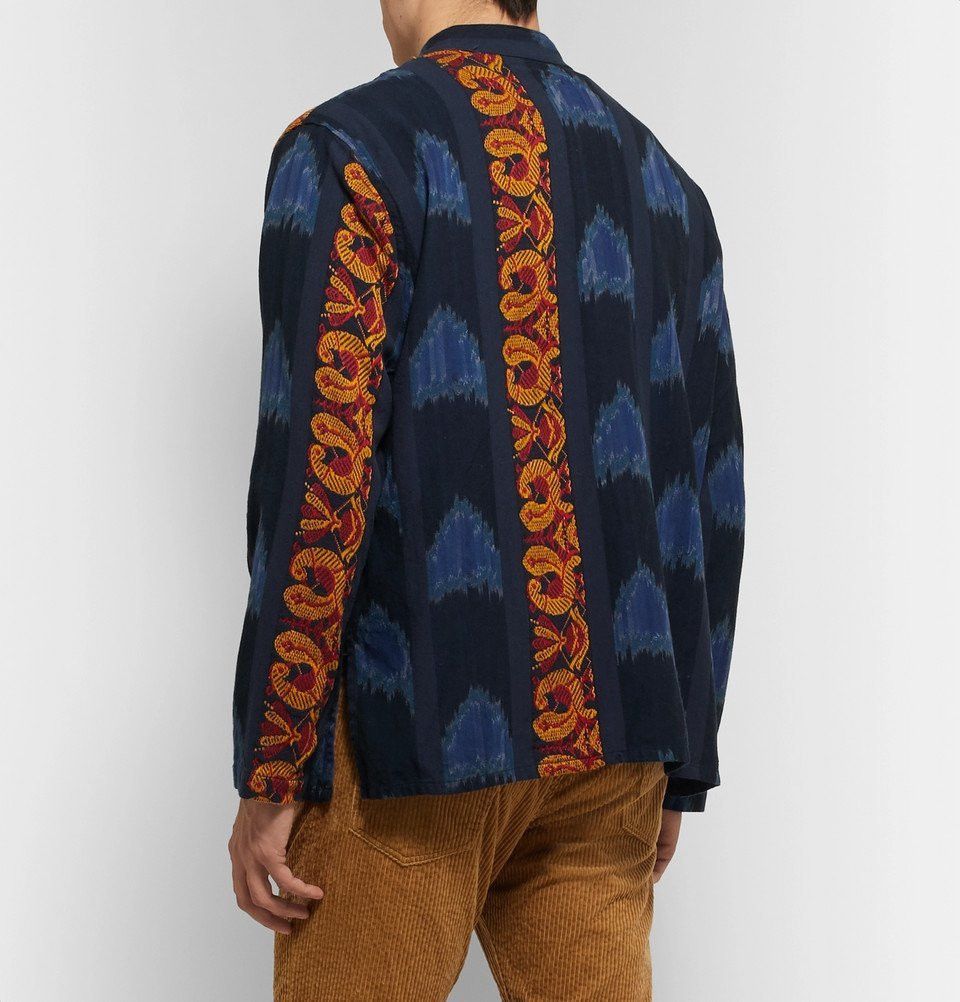 Engineered Garments × Nepenthes Dayton Shirt in Blue Ethnic Jacquard Stripe Size US S / EU 44-46 / 1 - 2 Thumbnail