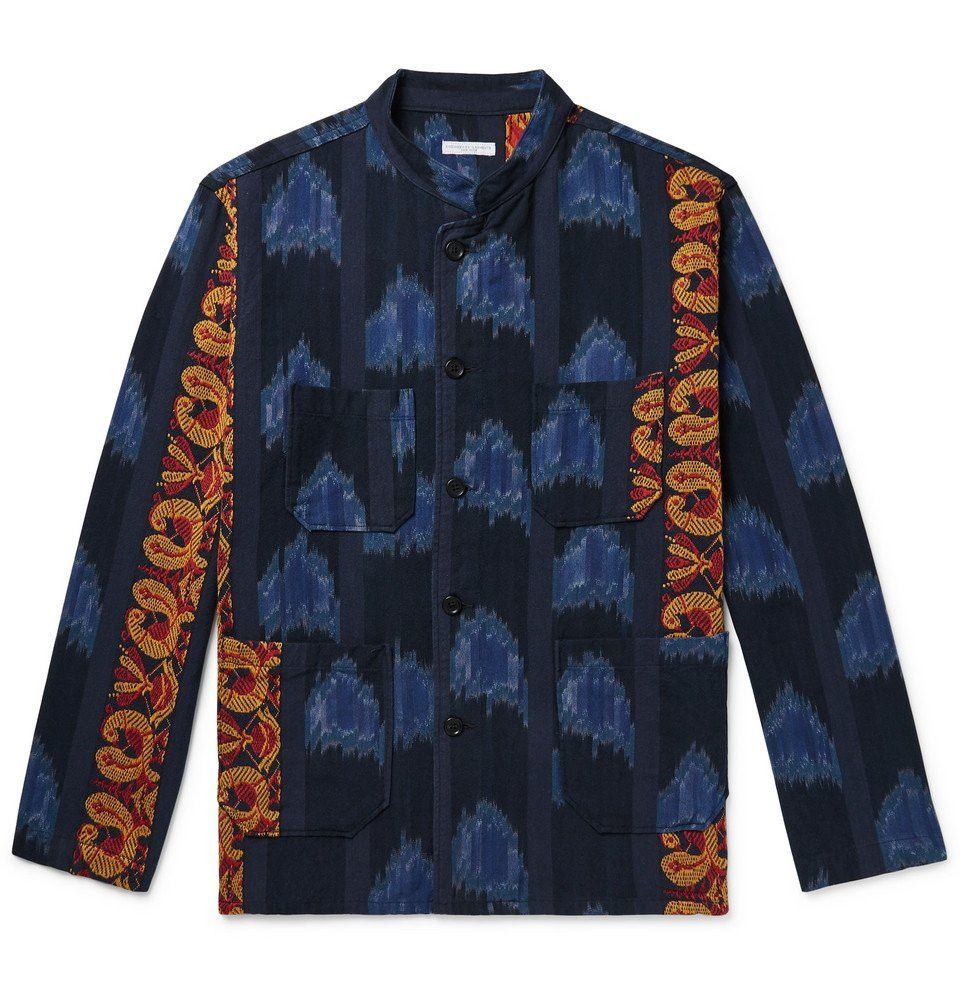 Engineered Garments × Nepenthes Dayton Shirt in Blue Ethnic Jacquard Stripe Size US S / EU 44-46 / 1 - 1 Thumbnail