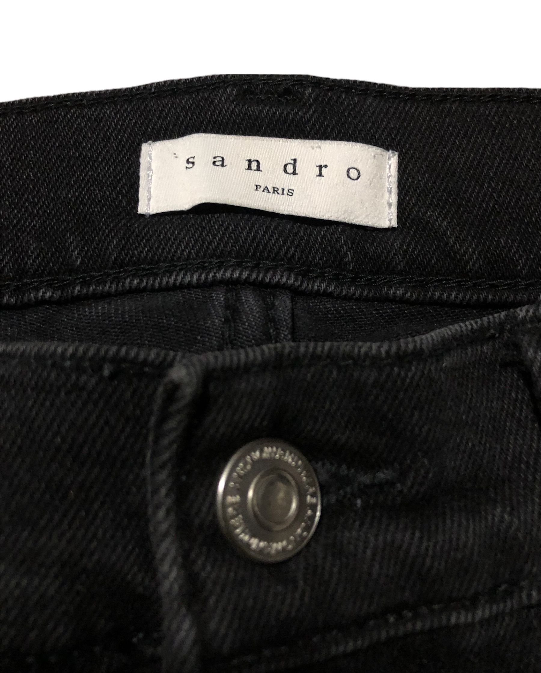 Sandro Sandro Paris Black Low Rise Slim Fit Skinny Jeans Pants Size US 34 / EU 50 - 2 Thumbnail