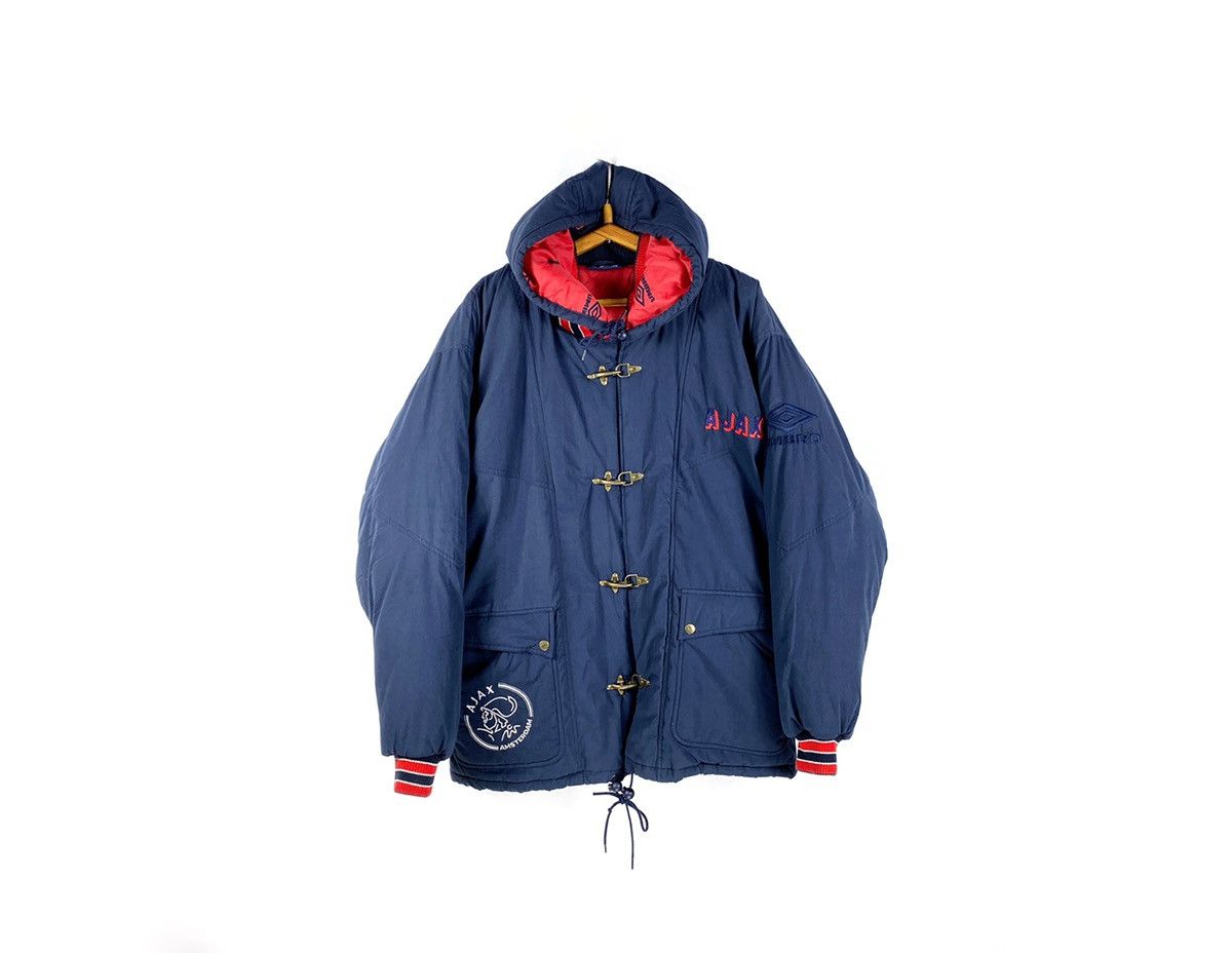 Umbro × Vintage vintage Umbro Ajax Amsterdam Jacket Down Puffer 80s 90s Size US L / EU 52-54 / 3 - 1 Thumbnail
