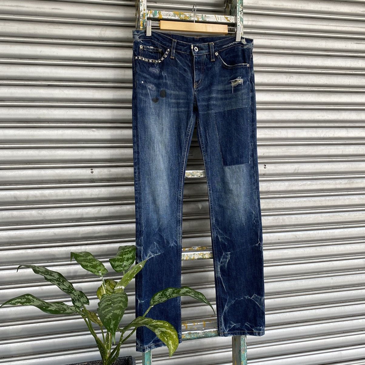 Hysteric Glamour Hysteric Glamour Patchwork Distressed Denim Blue Jeans Pants Size US 34 / EU 50 - 3 Thumbnail