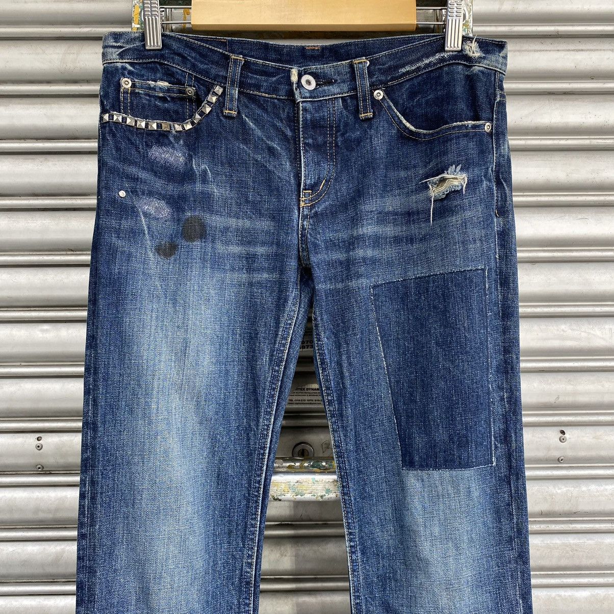 Hysteric Glamour Hysteric Glamour Patchwork Distressed Denim Blue Jeans Pants Size US 34 / EU 50 - 7 Thumbnail