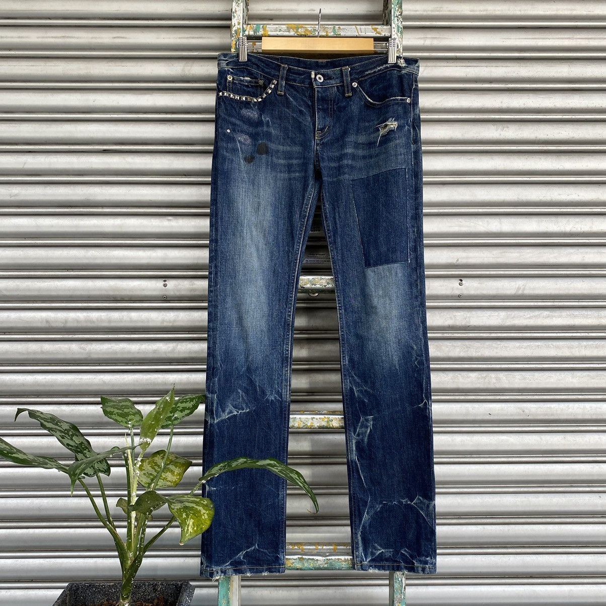 Hysteric Glamour Hysteric Glamour Patchwork Distressed Denim Blue Jeans Pants Size US 34 / EU 50 - 1 Thumbnail