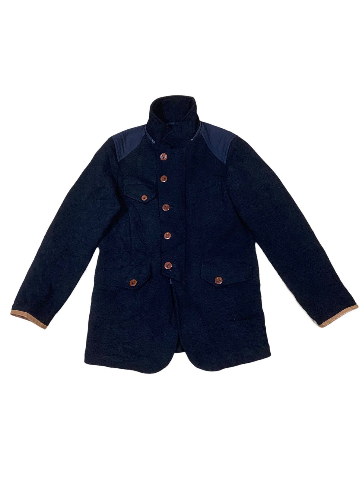 Ma+ ARCHIVE🔥SAMPLE MA+ Herringbone Runway Hybrid Wool Overcoat Size US M / EU 48-50 / 2 - 1 Thumbnail
