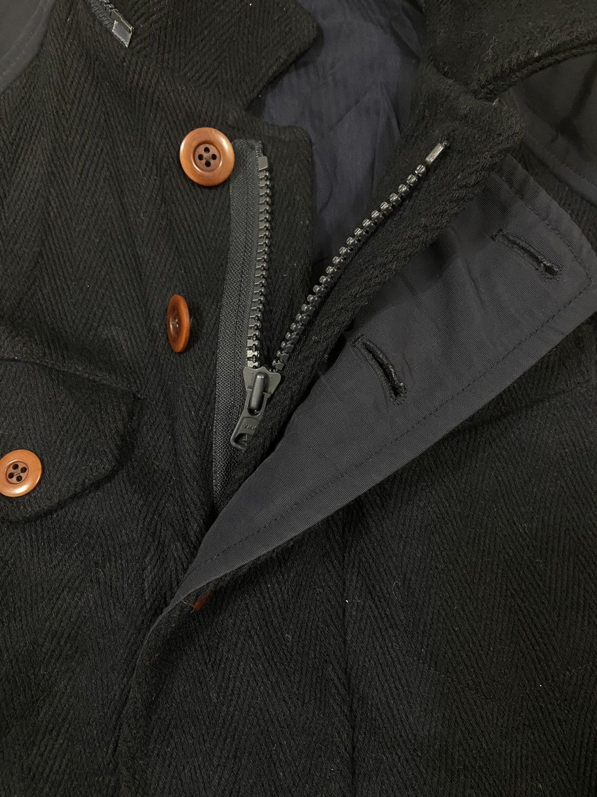 Ma+ ARCHIVE🔥SAMPLE MA+ Herringbone Runway Hybrid Wool Overcoat Size US M / EU 48-50 / 2 - 7 Thumbnail