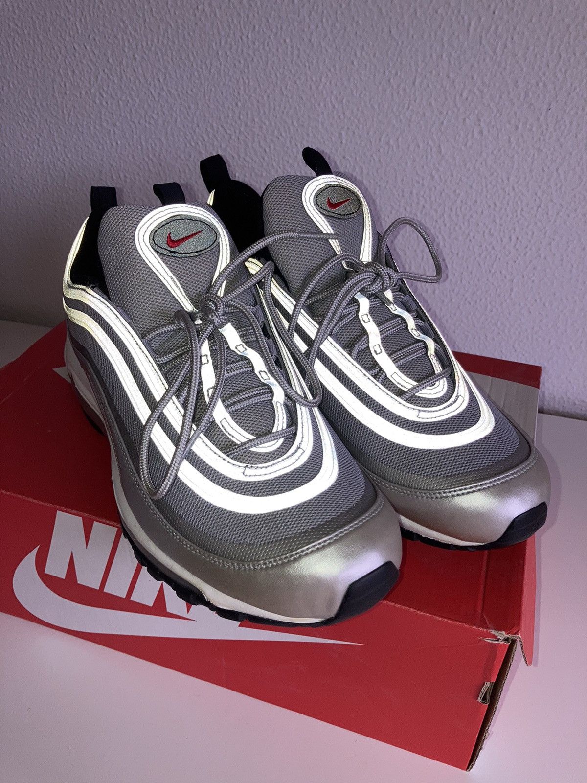 Nike air max 97 silver premium deals