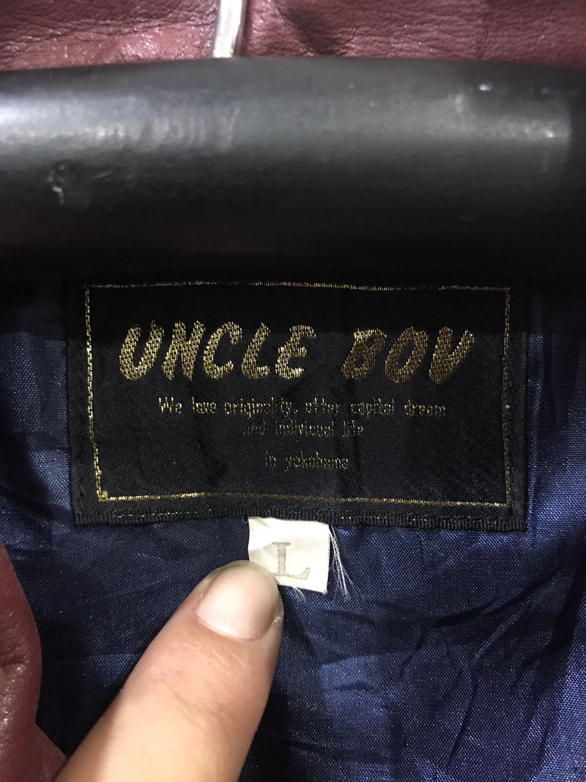 Japanese Brand Vintage UNCLE BOV Japan Leather DKB Sleeve Varsity Jacket Size US L / EU 52-54 / 3 - 9 Thumbnail