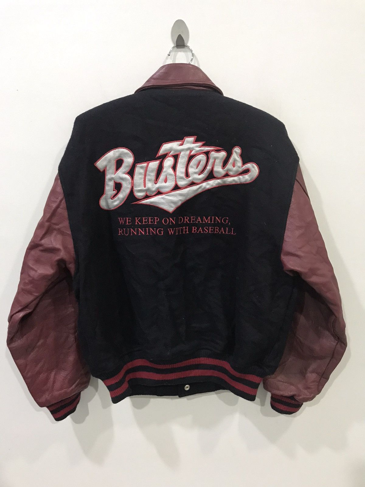 Vintage UNCLE BOV Japan Leather DKB Sleeve Varsity Jacket