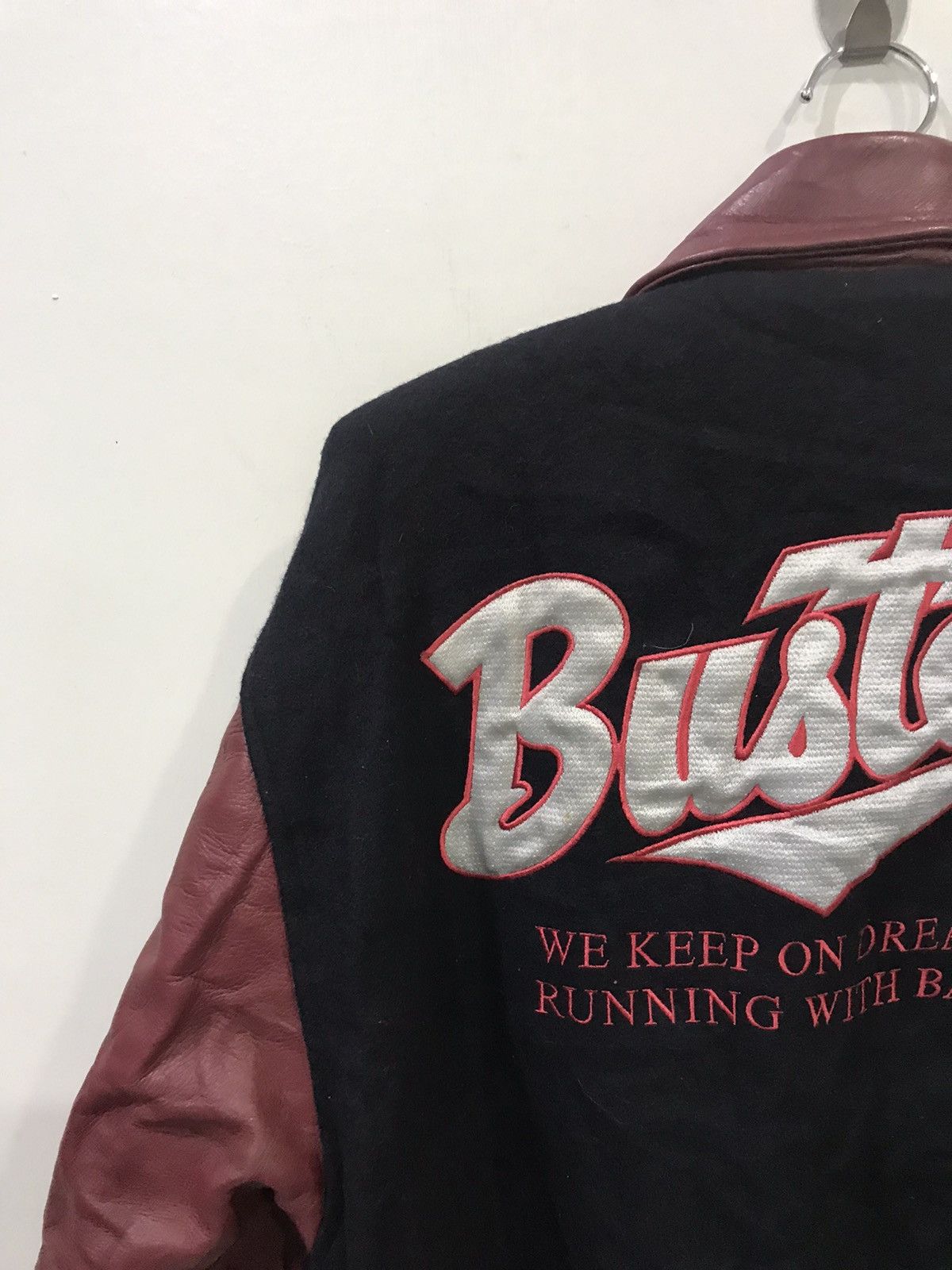Japanese Brand Vintage UNCLE BOV Japan Leather DKB Sleeve Varsity Jacket Size US L / EU 52-54 / 3 - 13 Thumbnail