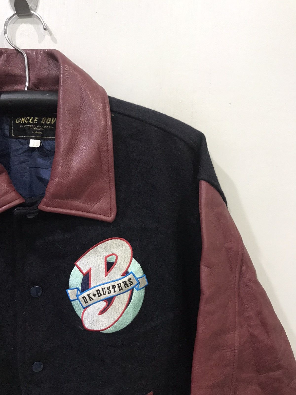 Japanese Brand Vintage UNCLE BOV Japan Leather DKB Sleeve Varsity Jacket Size US L / EU 52-54 / 3 - 4 Thumbnail