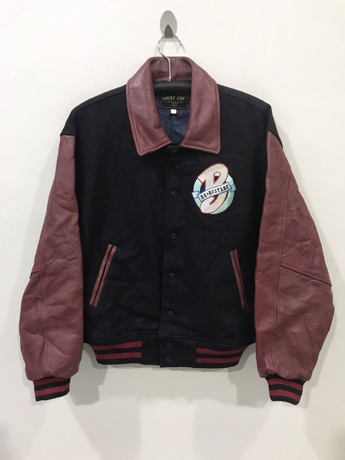 Japanese Brand Vintage UNCLE BOV Japan Leather DKB Sleeve Varsity Jacket Size US L / EU 52-54 / 3 - 2 Thumbnail