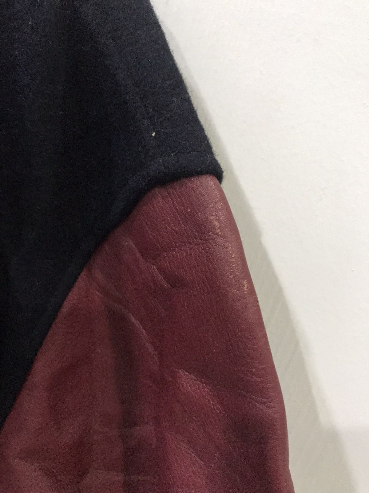 Japanese Brand Vintage UNCLE BOV Japan Leather DKB Sleeve Varsity Jacket Size US L / EU 52-54 / 3 - 21 Thumbnail