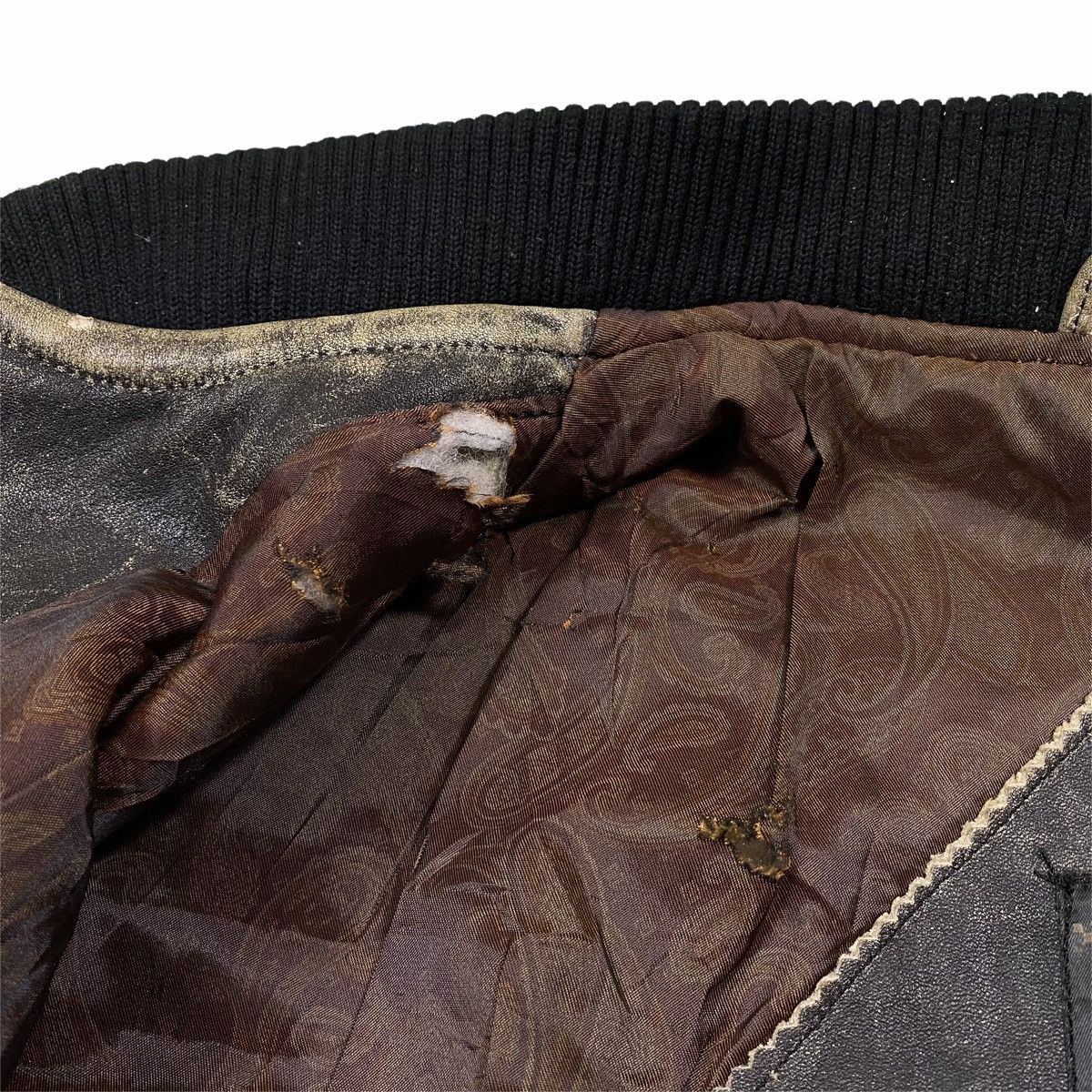 Vintage × YELLOW CORN Vintage YELLOW CORN Racing Team Leather Jacket Bomber Size US L / EU 52-54 / 3 - 10 Thumbnail
