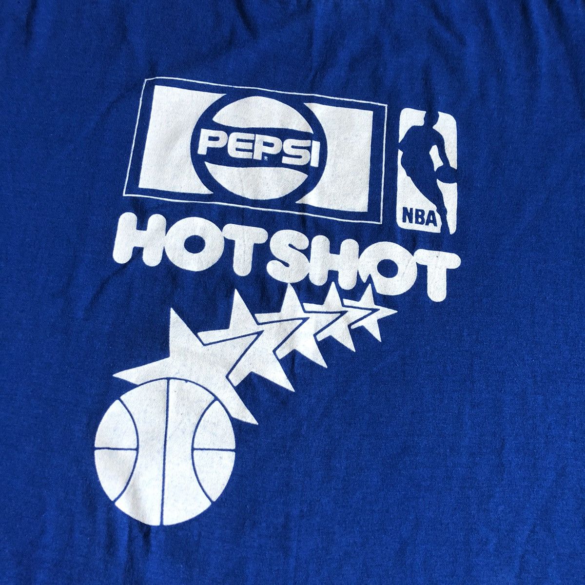 Pepsi Vintage 1980s NBA Pepsicola Hotshot Basketball Logo T Shirt Size US XL / EU 56 / 4 - 3 Thumbnail