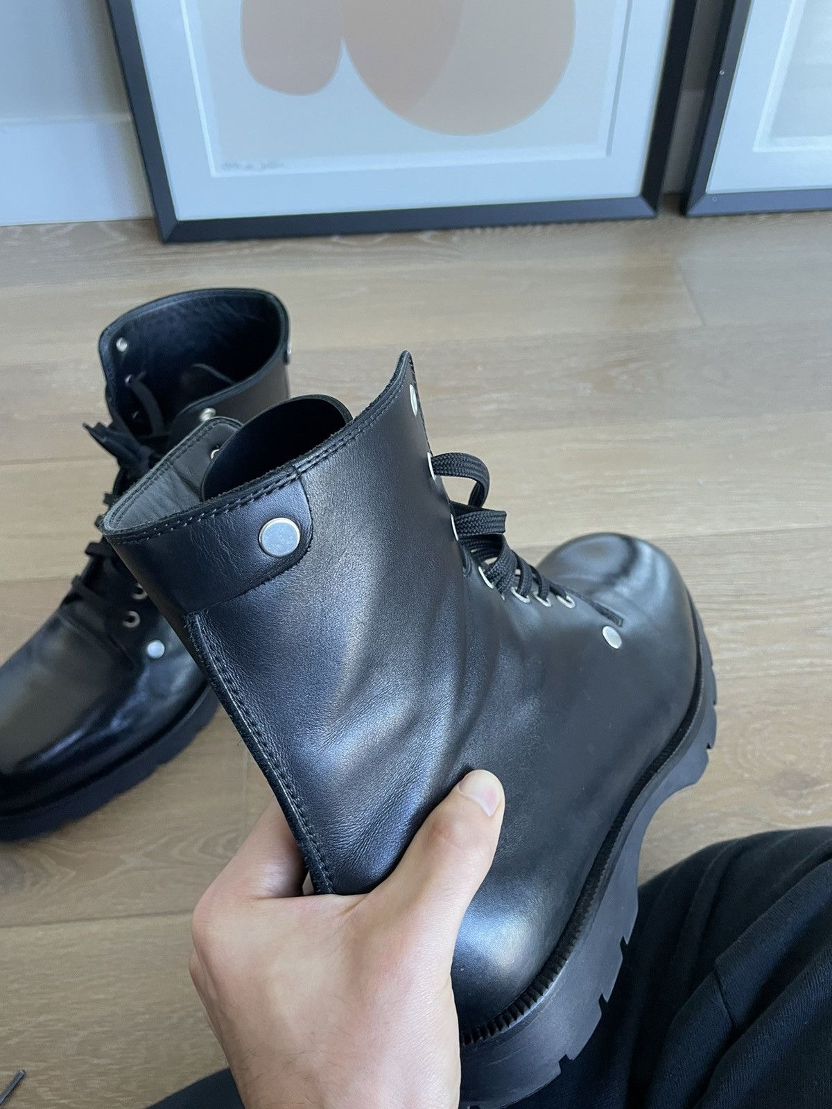 Jil Sander Jil Sander Studded Leather Boots EU43 | Grailed