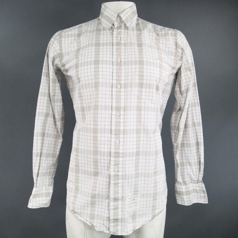 Thom Browne Long Sleeve Plaid Pattern Shirt Size US XL / EU 56 / 4 - 1 Thumbnail