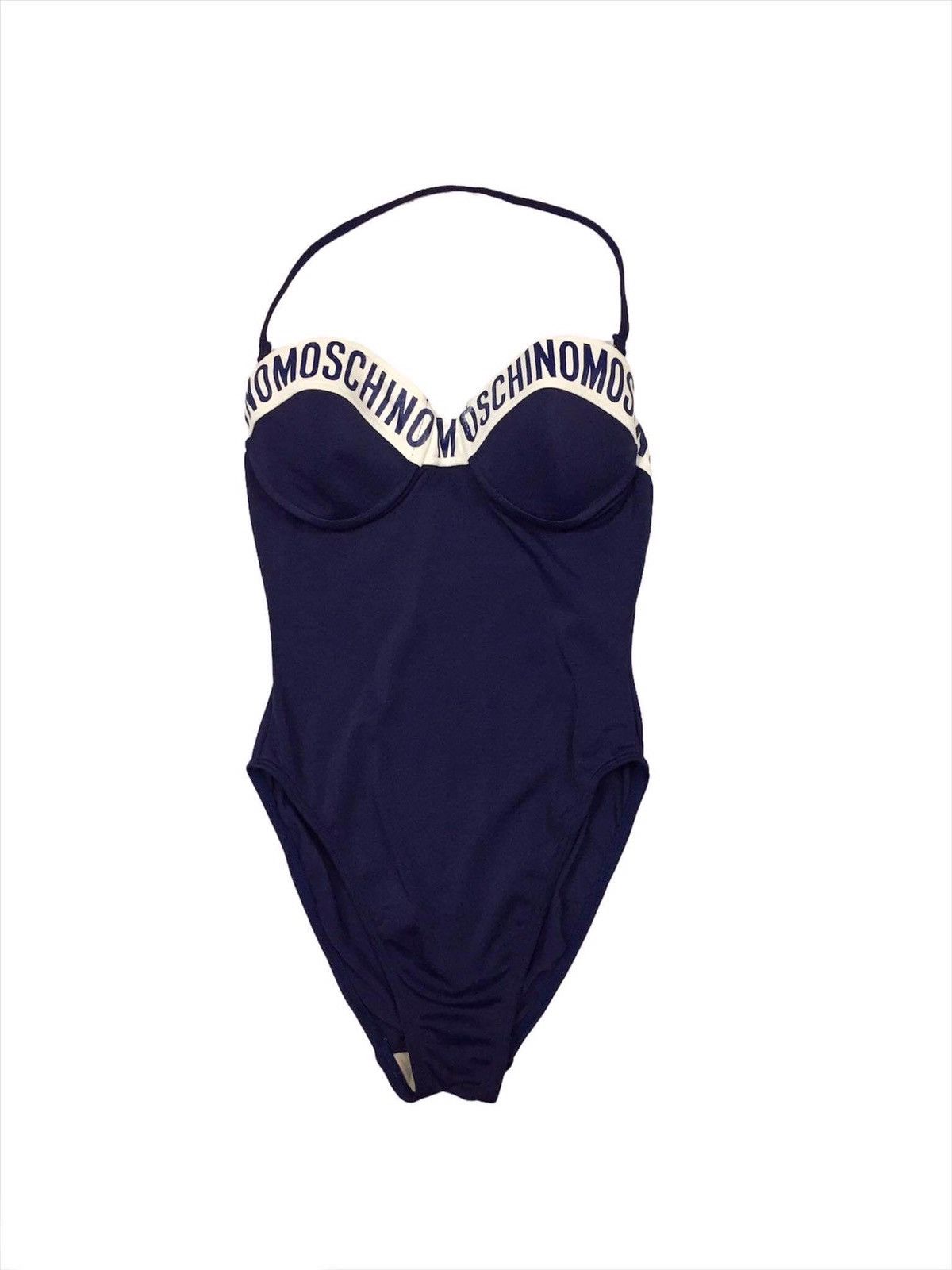 Japanese Brand Moschino Blue Swimsuit Top Bikini Size M / US 6-8 / IT 42-44 - 1 Thumbnail