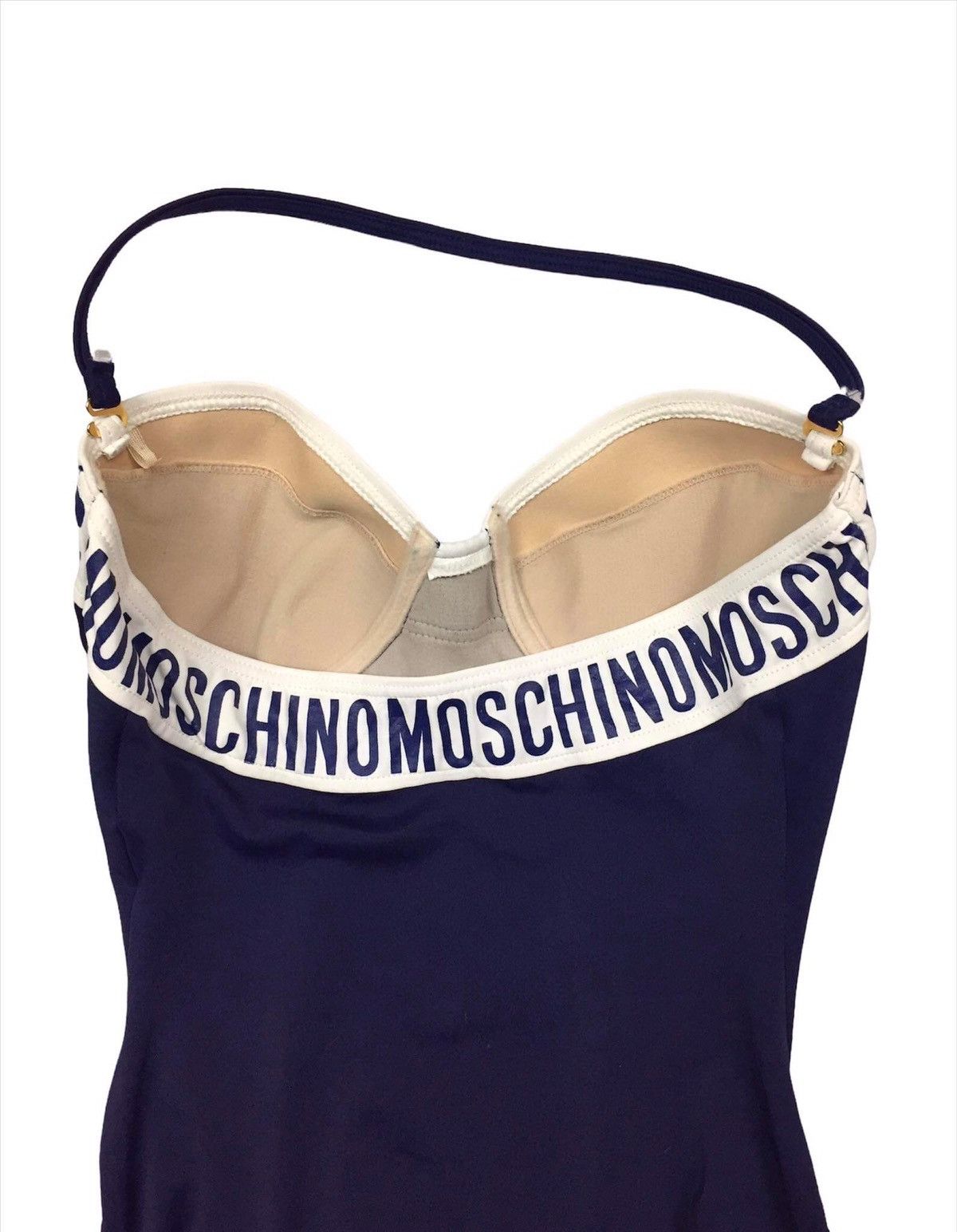 Japanese Brand Moschino Blue Swimsuit Top Bikini Size M / US 6-8 / IT 42-44 - 4 Thumbnail