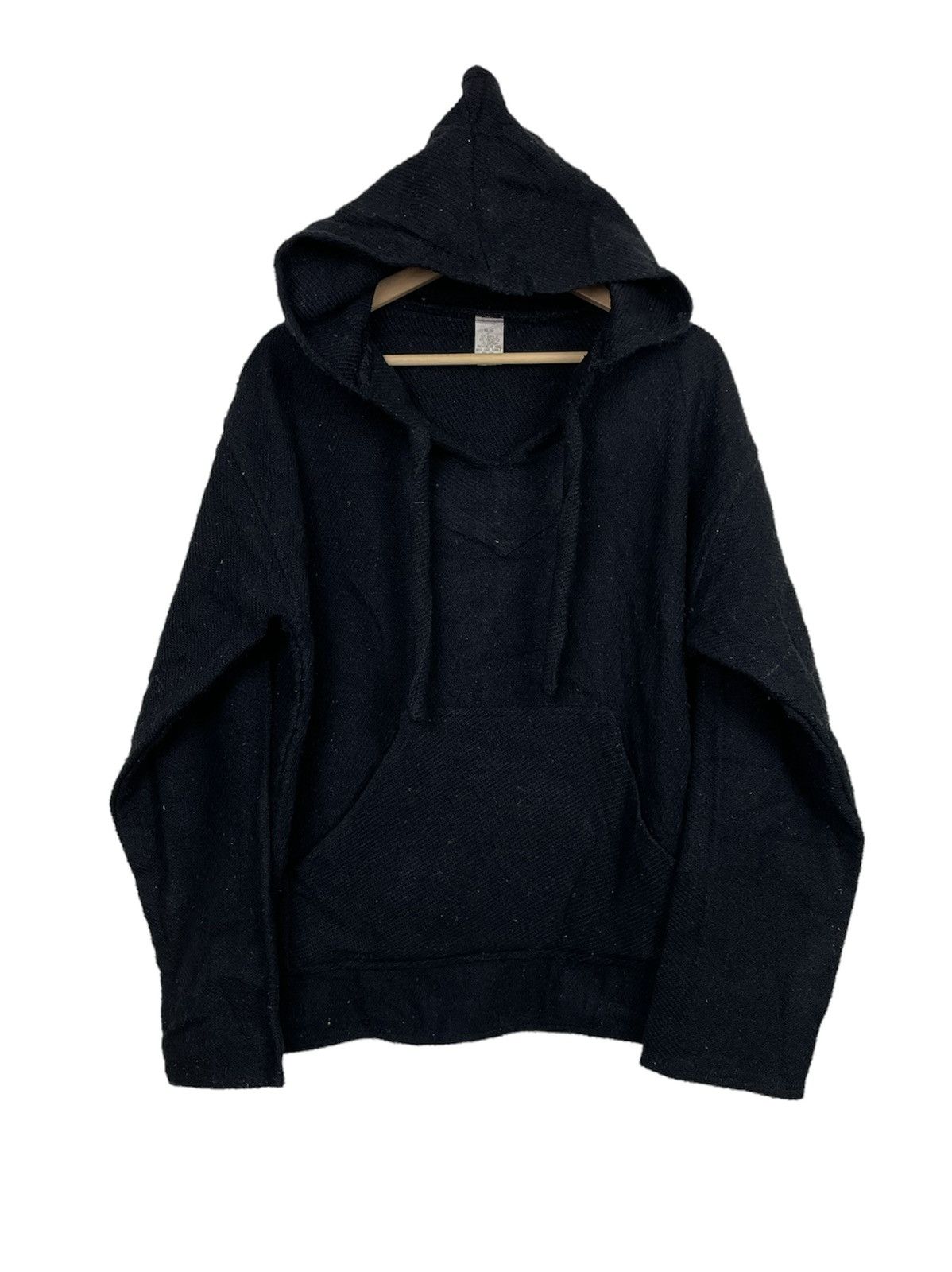 Mexicana × Native × Vintage Vintage 90s Baja Rug Mexican Hoodie Black Molina Size US L / EU 52-54 / 3 - 1 Thumbnail