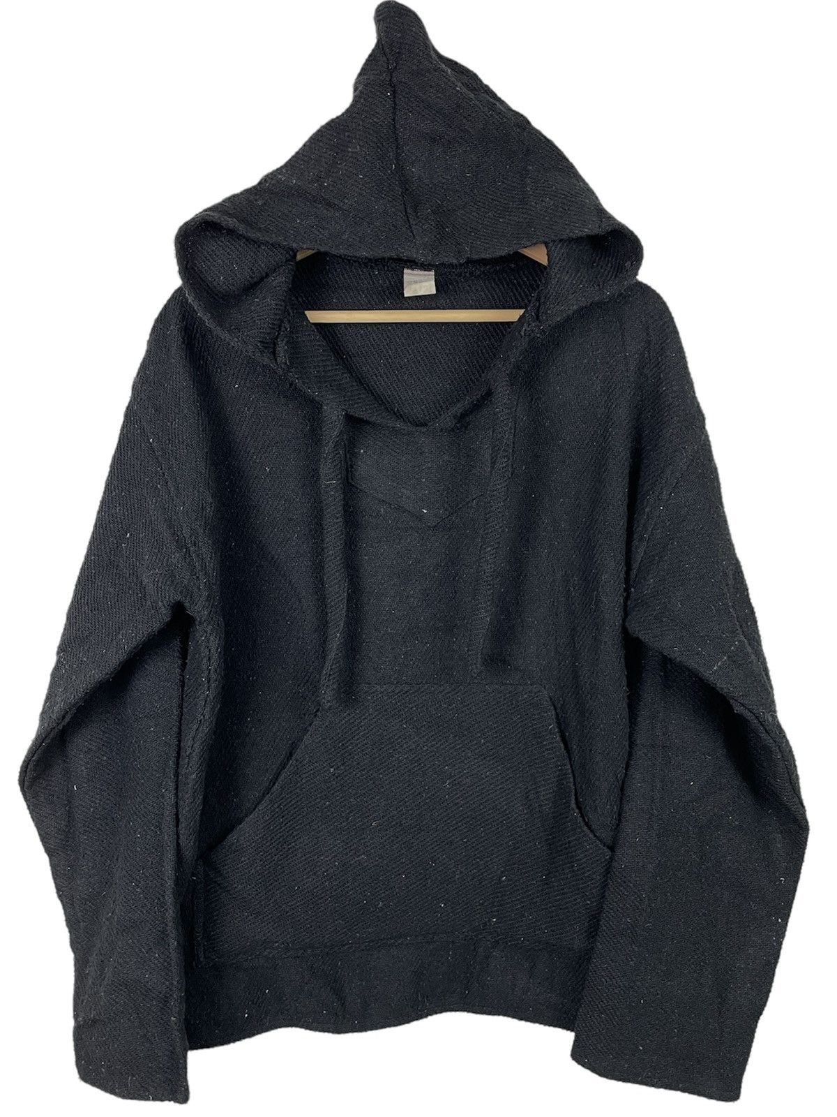 Mexicana × Native × Vintage Vintage 90s Baja Rug Mexican Hoodie Black Molina Size US L / EU 52-54 / 3 - 6 Thumbnail