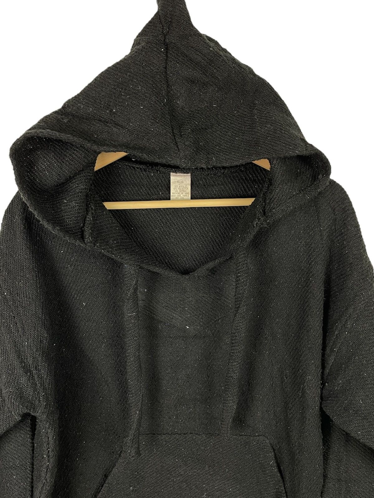 Mexicana × Native × Vintage Vintage 90s Baja Rug Mexican Hoodie Black Molina Size US L / EU 52-54 / 3 - 8 Thumbnail