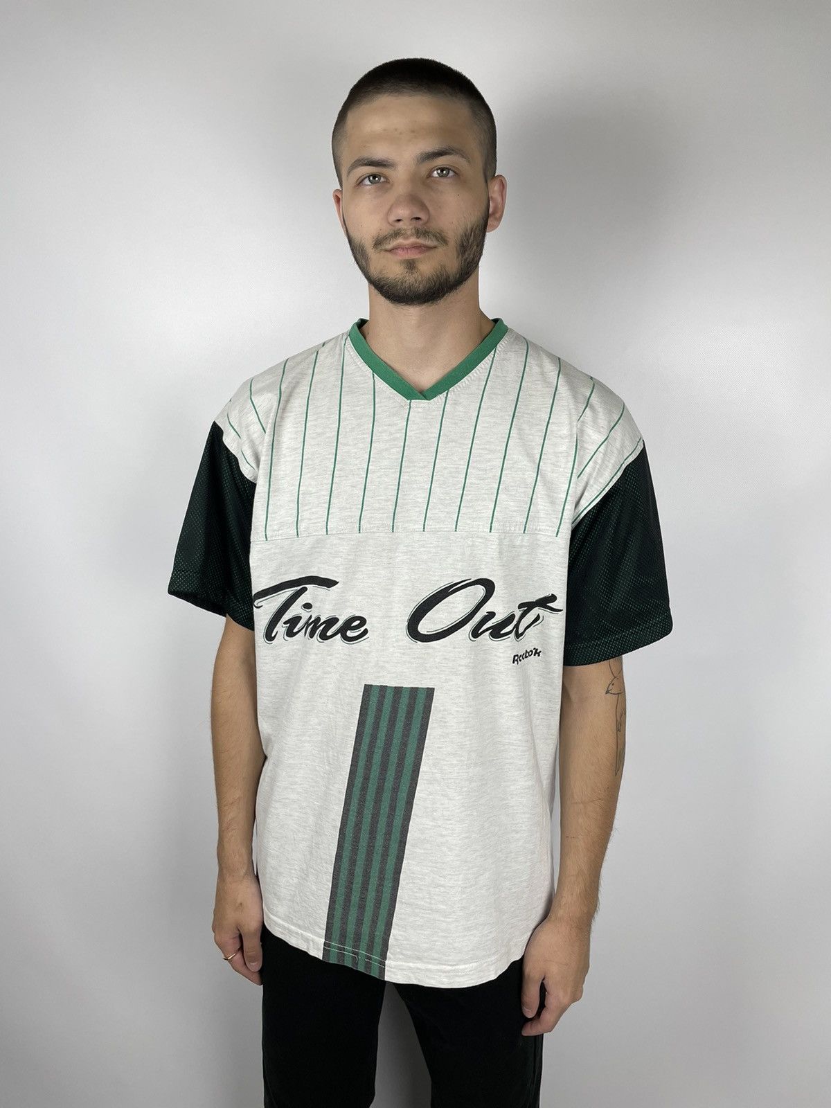 Reebok × Vintage Vintage 90s Reebok ‘Time Out’ T-Shirt Size US L / EU 52-54 / 3 - 1 Thumbnail