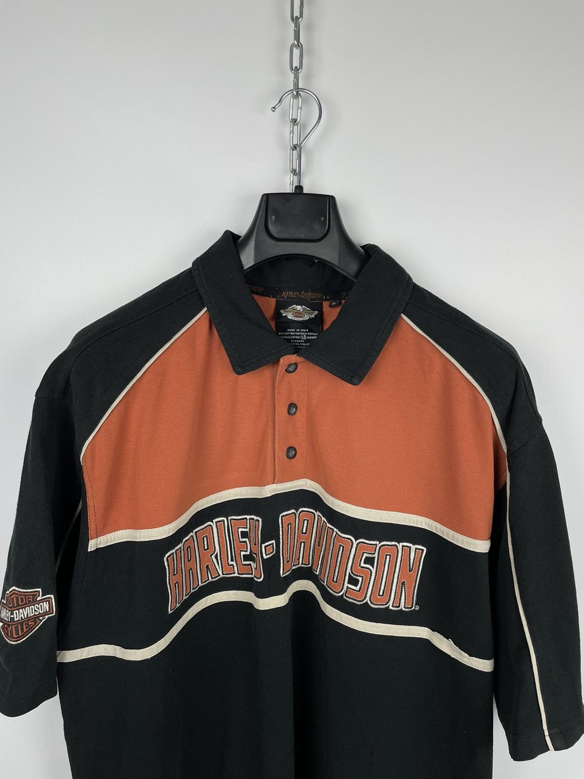 Harley Davidson × Vintage Vintage 2010 Harley-Davidson Polo T-Shirt Size US XL / EU 56 / 4 - 4 Thumbnail