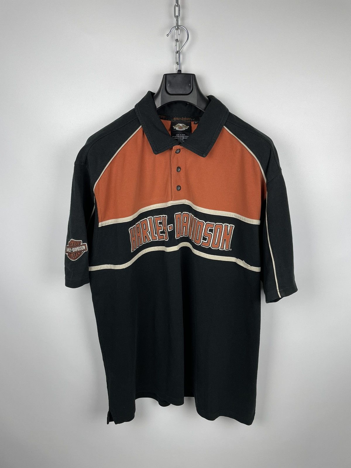 Harley Davidson × Vintage Vintage 2010 Harley-Davidson Polo T-Shirt Size US XL / EU 56 / 4 - 3 Thumbnail