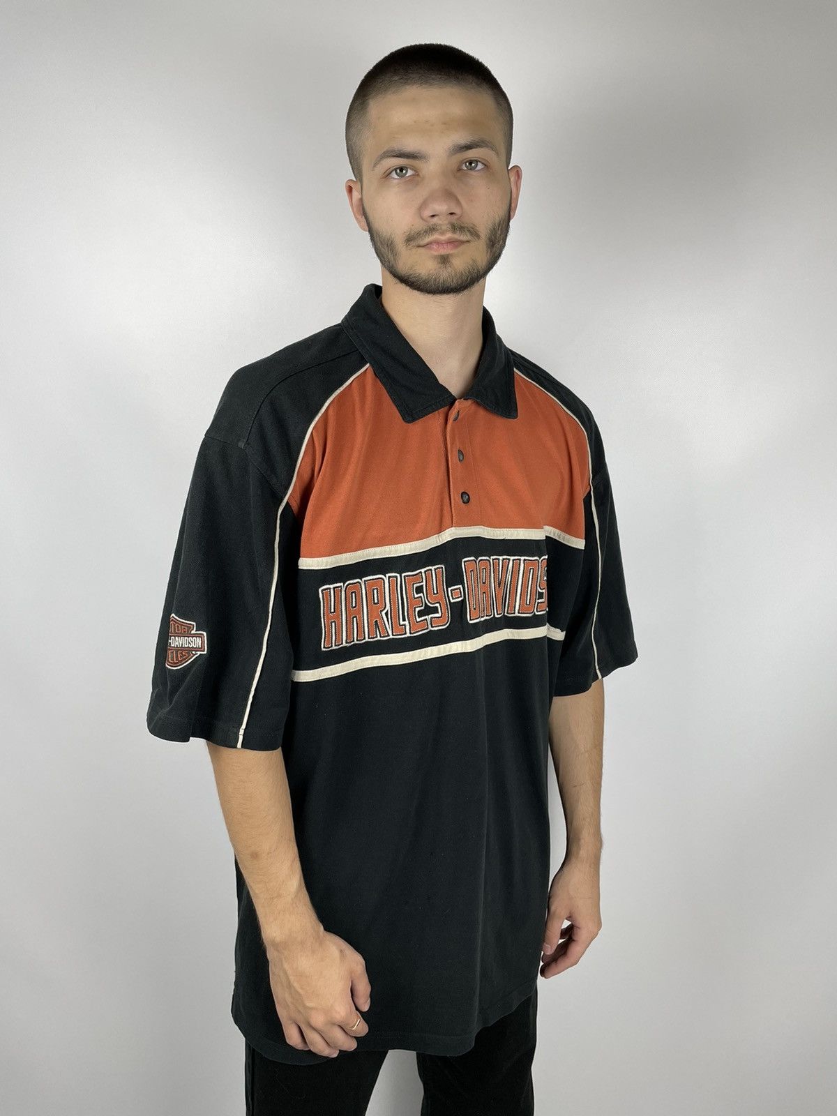 Harley Davidson × Vintage Vintage 2010 Harley-Davidson Polo T-Shirt Size US XL / EU 56 / 4 - 1 Thumbnail