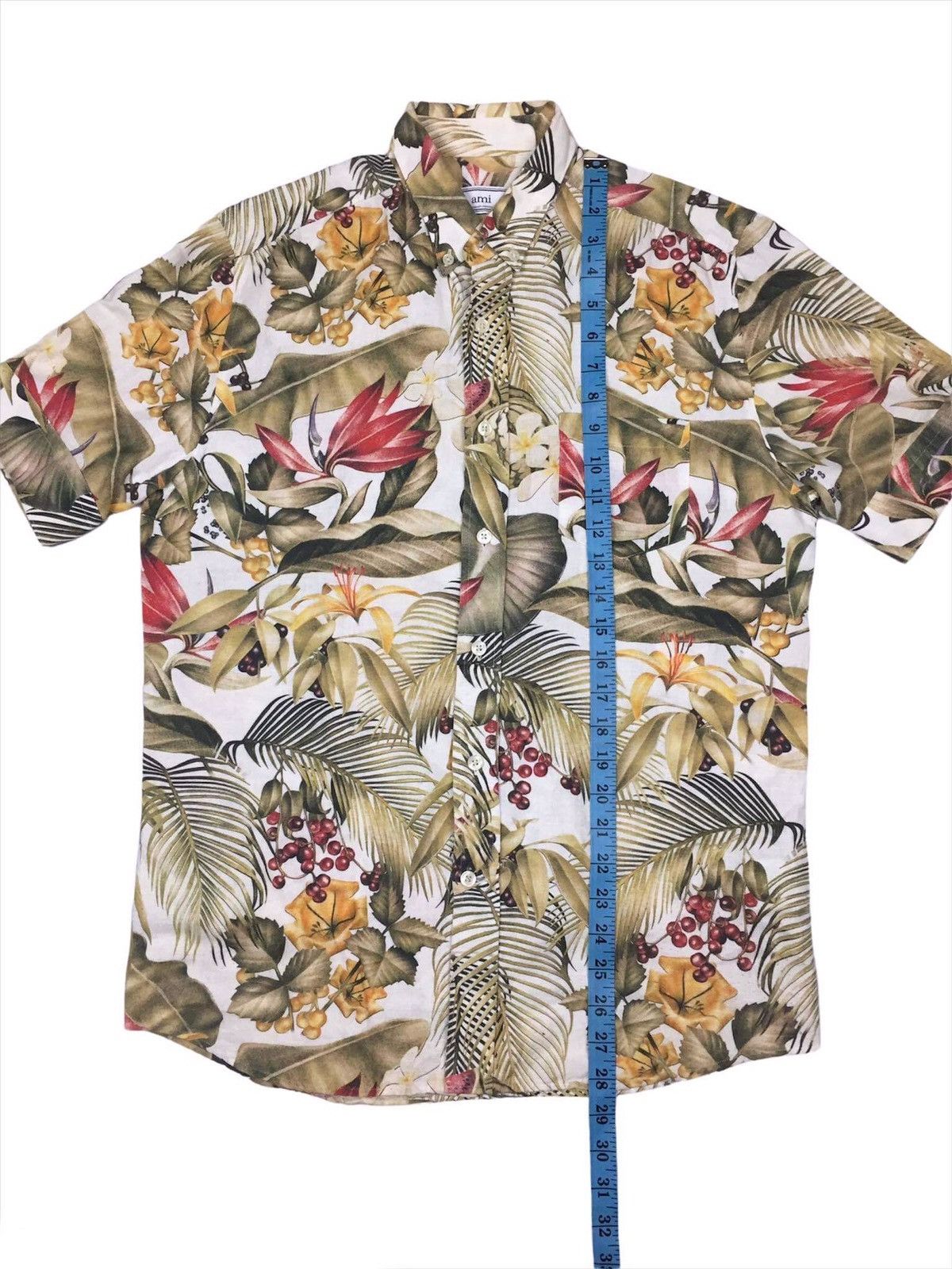 AMI Ami Alexandre Mattiussi Tropical Flora Print Shirt Size US M / EU 48-50 / 2 - 15 Thumbnail