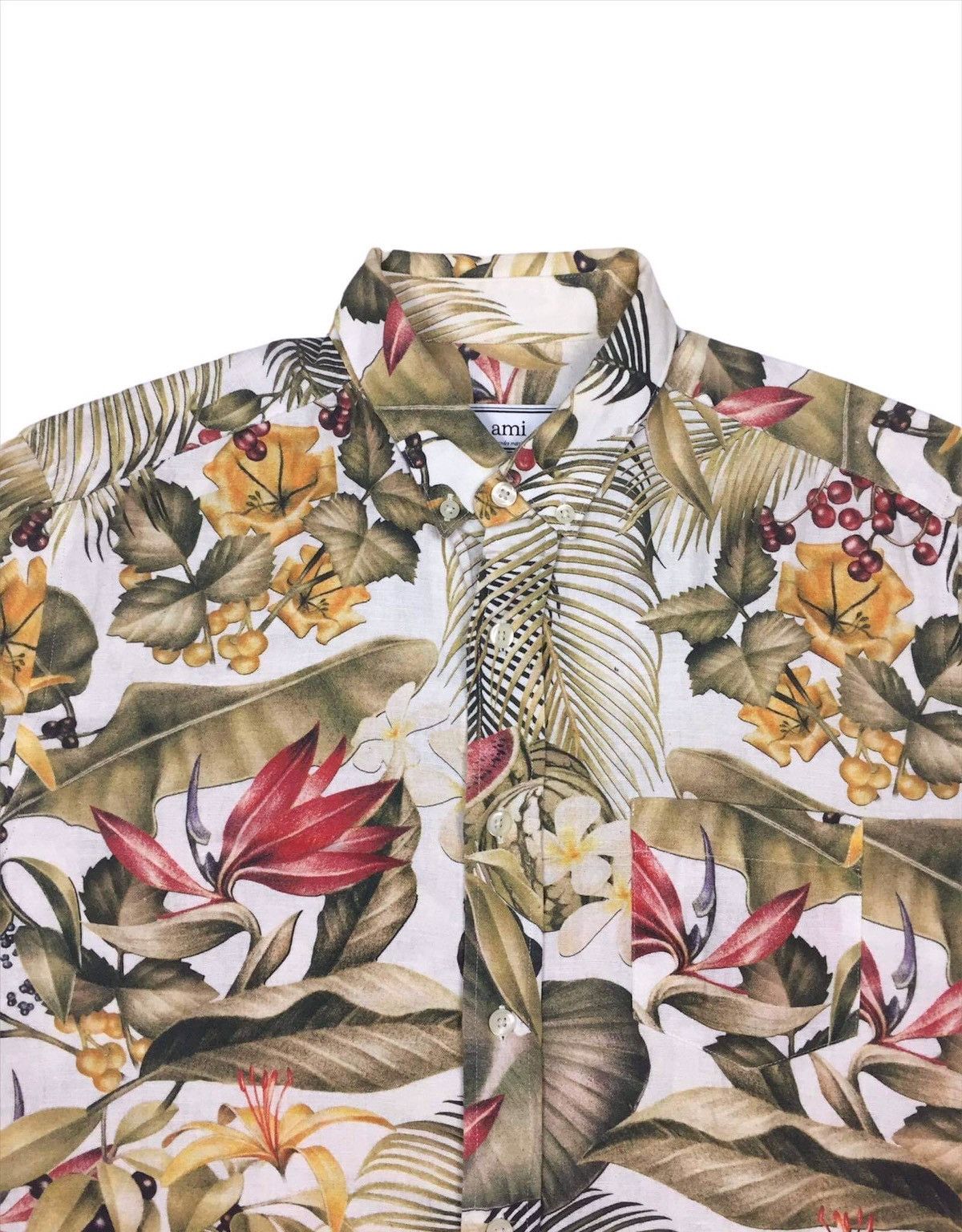 AMI Ami Alexandre Mattiussi Tropical Flora Print Shirt Size US M / EU 48-50 / 2 - 2 Thumbnail