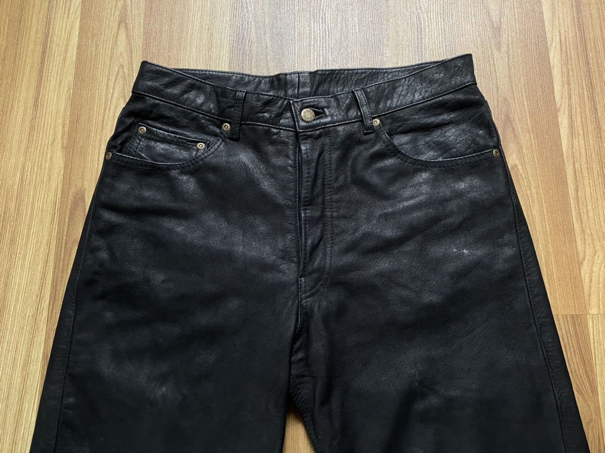 Genuine Leather Vintage Leather Pants Motorcycle Trousers Y2K Belstaff Size US 32 / EU 48 - 2 Thumbnail