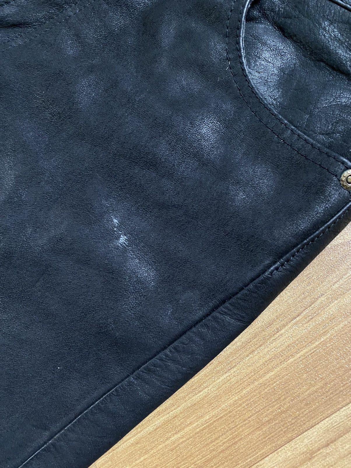 Genuine Leather Vintage Leather Pants Motorcycle Trousers Y2K Belstaff Size US 32 / EU 48 - 7 Thumbnail