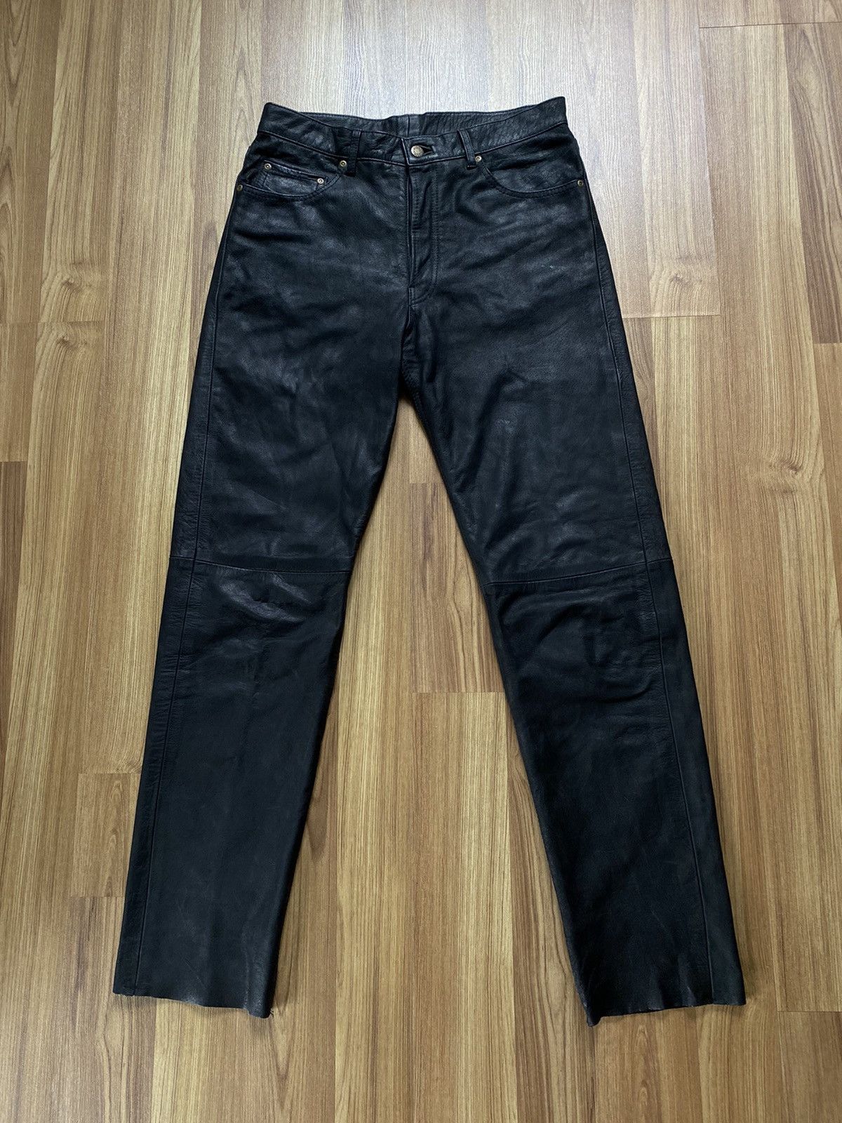 Vintage Leather Pants Motorcycle Trousers Y2K Belstaff