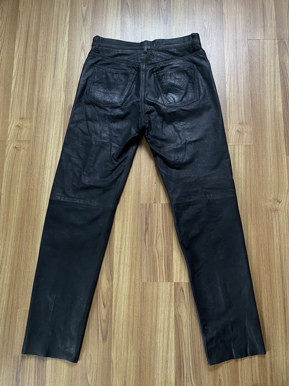Genuine Leather Vintage Leather Pants Motorcycle Trousers Y2K Belstaff Size US 32 / EU 48 - 5 Thumbnail