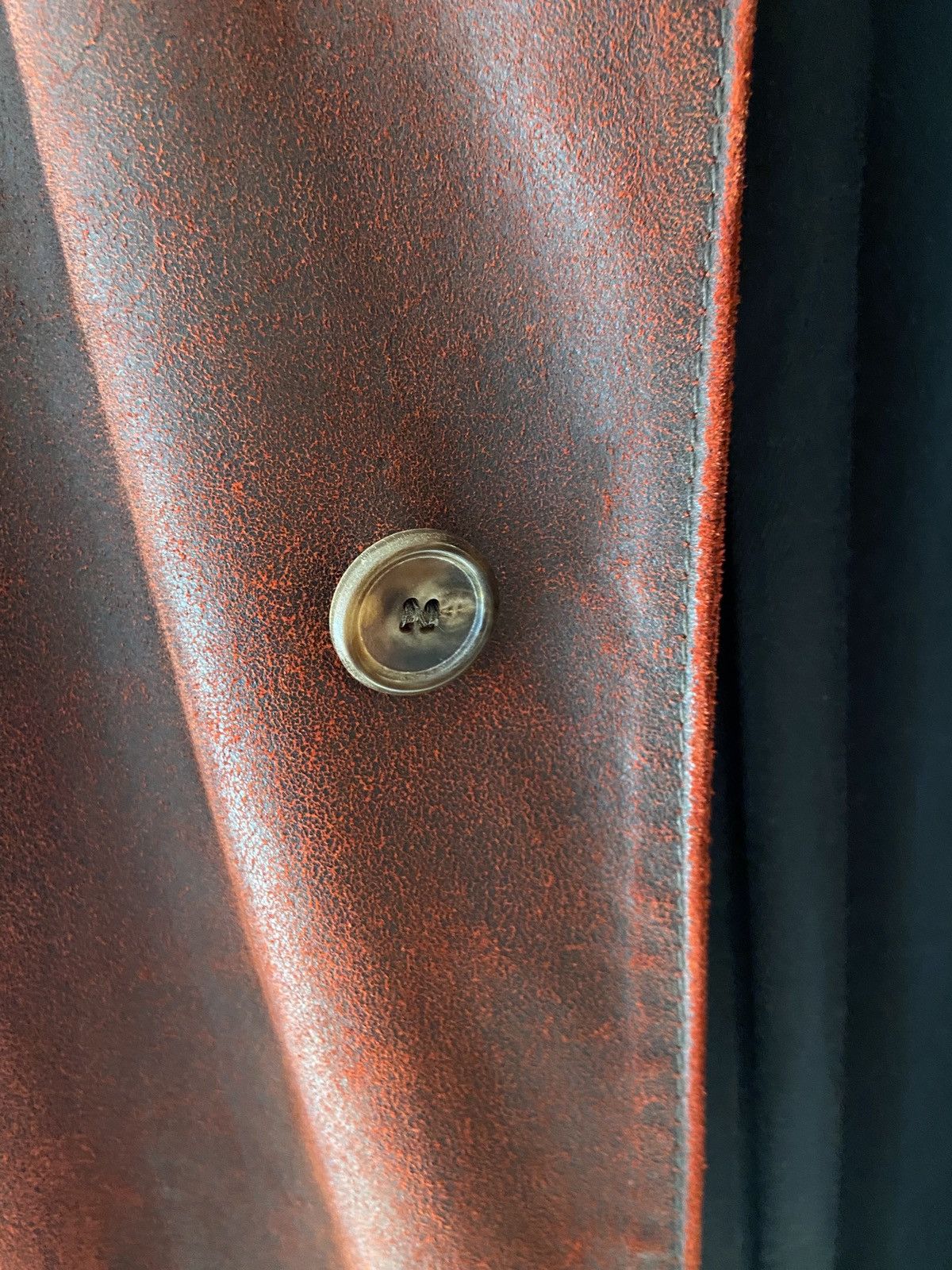 Ann Demeulemeester Ann Demeulemeester F/W01 Distressed Red Leather Coat Size US L / EU 52-54 / 3 - 8 Thumbnail